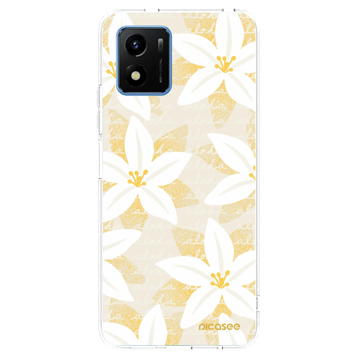 Picasee Vivo Y01 Hülle - Transparentes Silikon - Island Leave