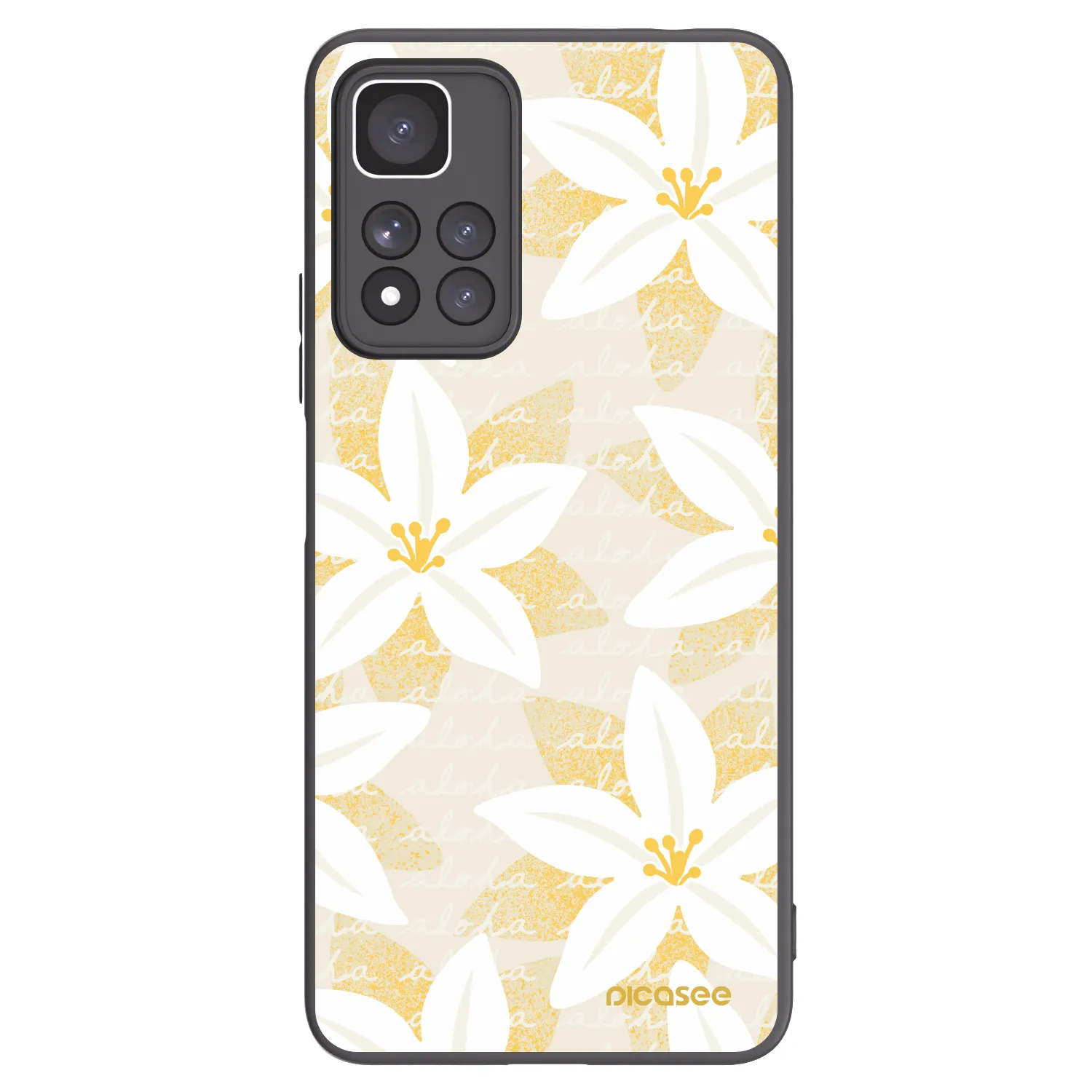 Picasee Xiaomi Redmi Note 11 Pro+ 5G Hülle - Schwarzes Silikon - Island Leave