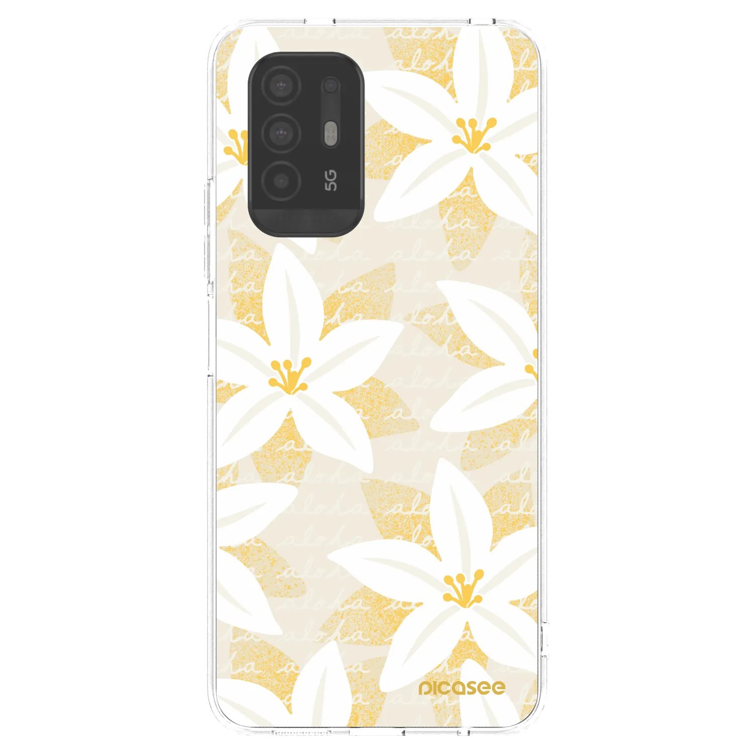 Picasee OPPO A94 5G Hülle - Transparentes Silikon - Island Leave