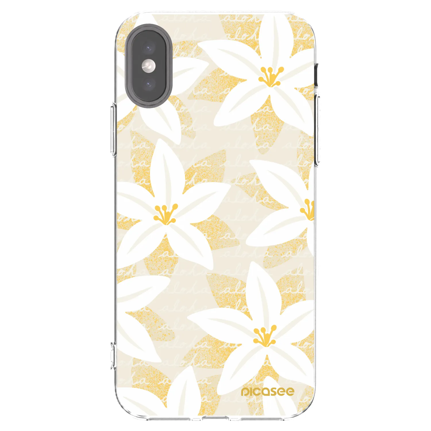 Picasee Apple iPhone X/XS Hülle - Transparentes Silikon - Island Leave