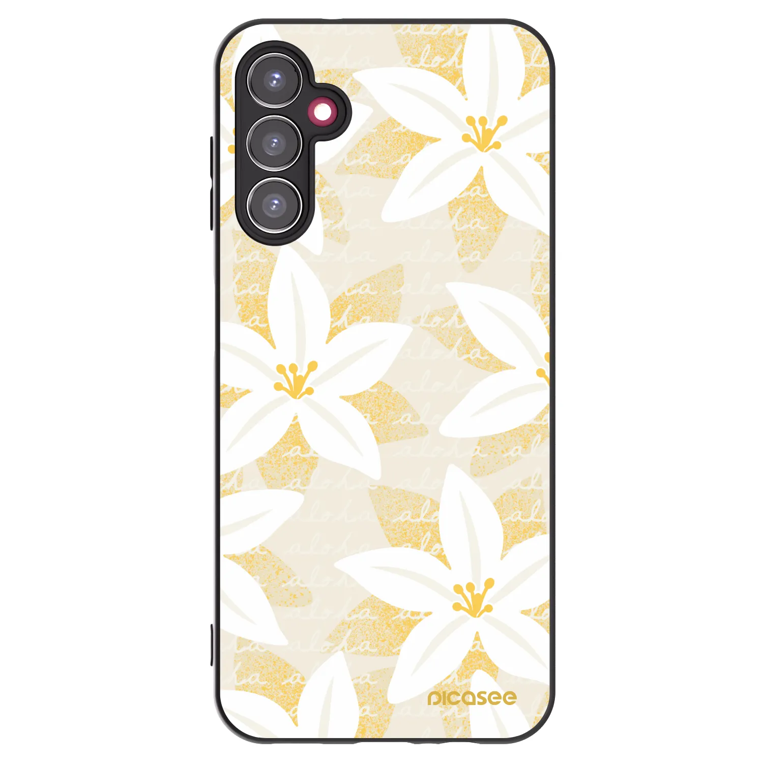 Picasee Samsung Galaxy A14 5G A146P Hülle - Schwarzes Silikon - Island Leave