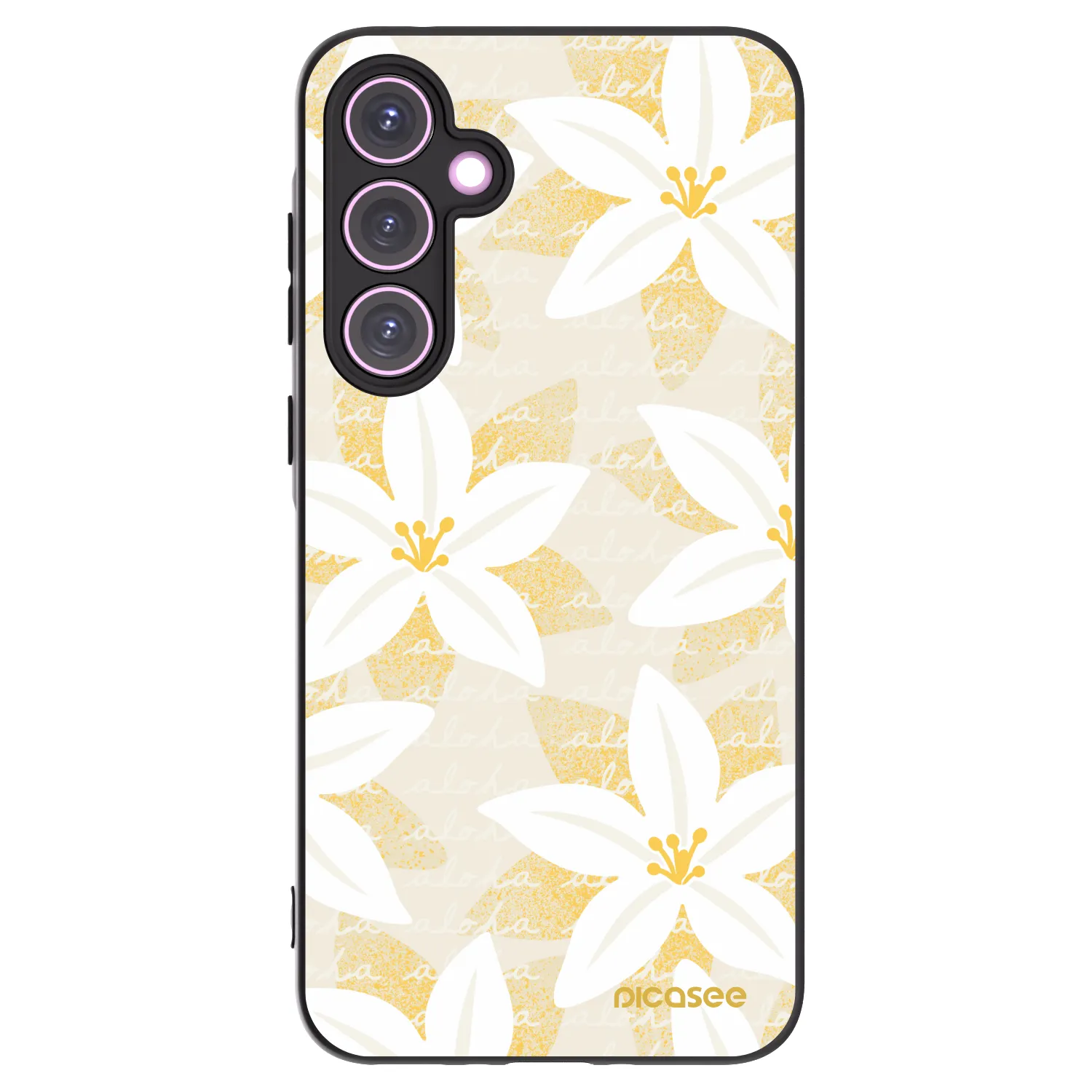 Picasee Samsung Galaxy A35 5G A356B Hülle - Schwarzes Silikon - Island Leave
