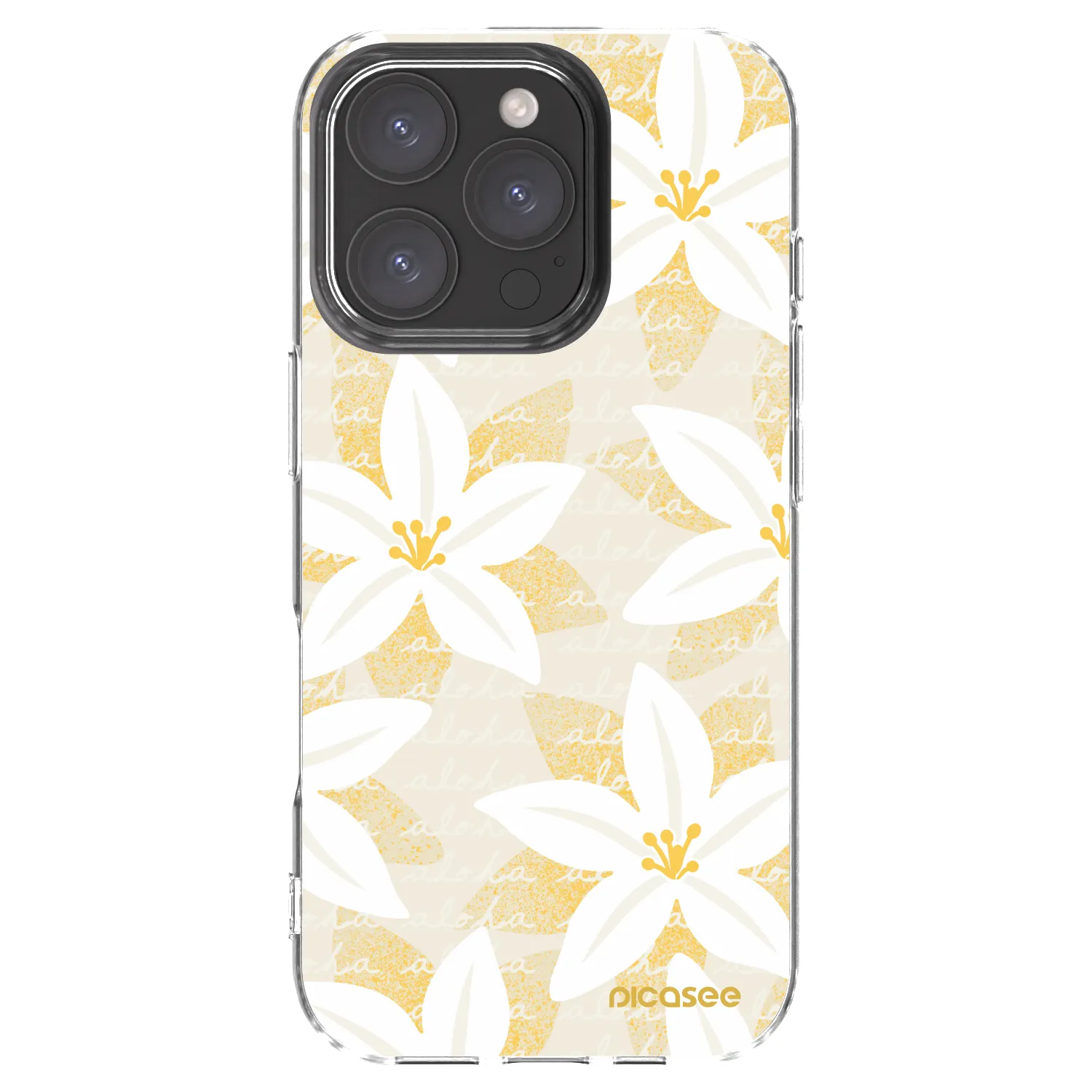 Picasee Apple iPhone 16 Pro Hülle - Transparentes Silikon - Island Leave