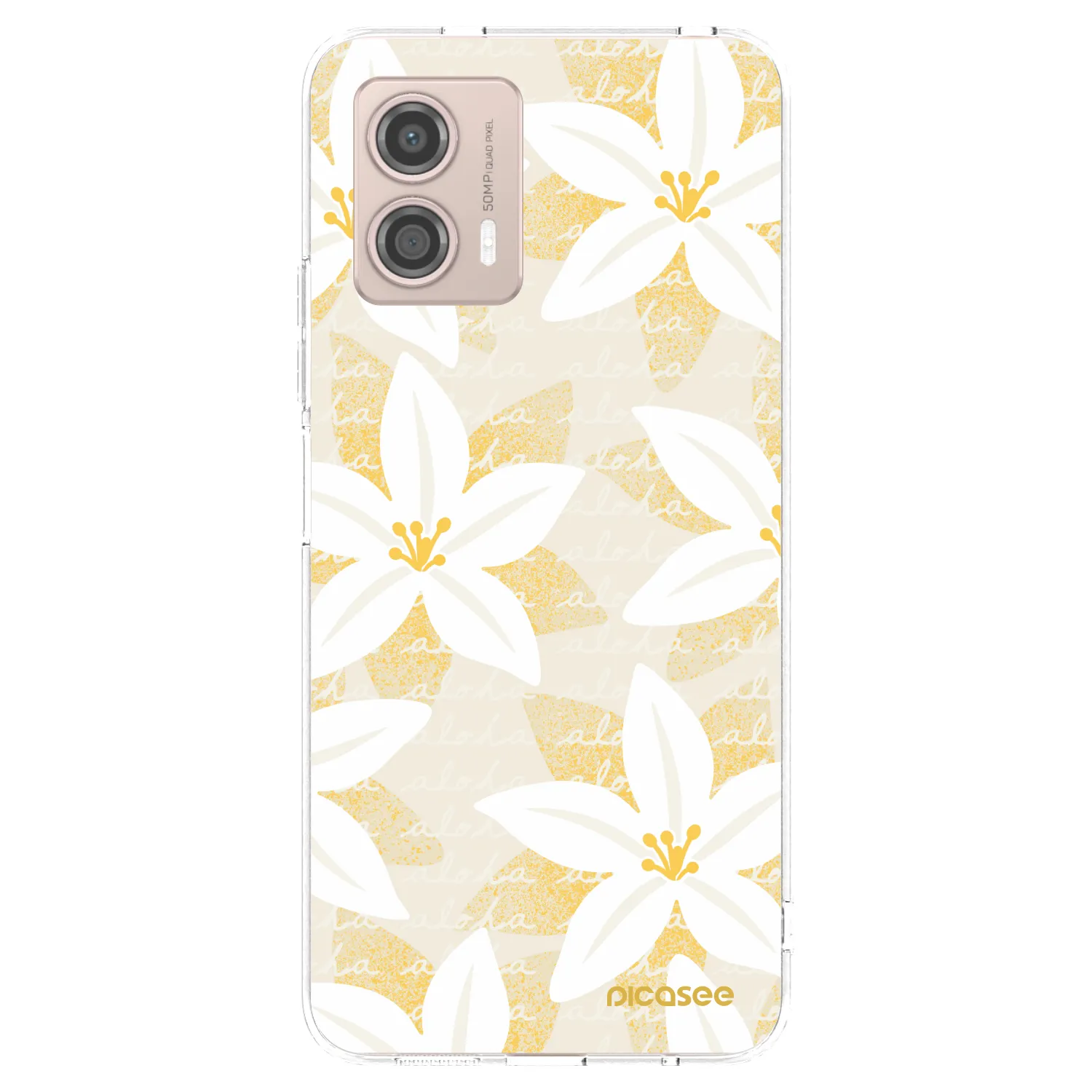 Picasee Motorola Moto G53 5G Hülle - Transparentes Silikon - Island Leave