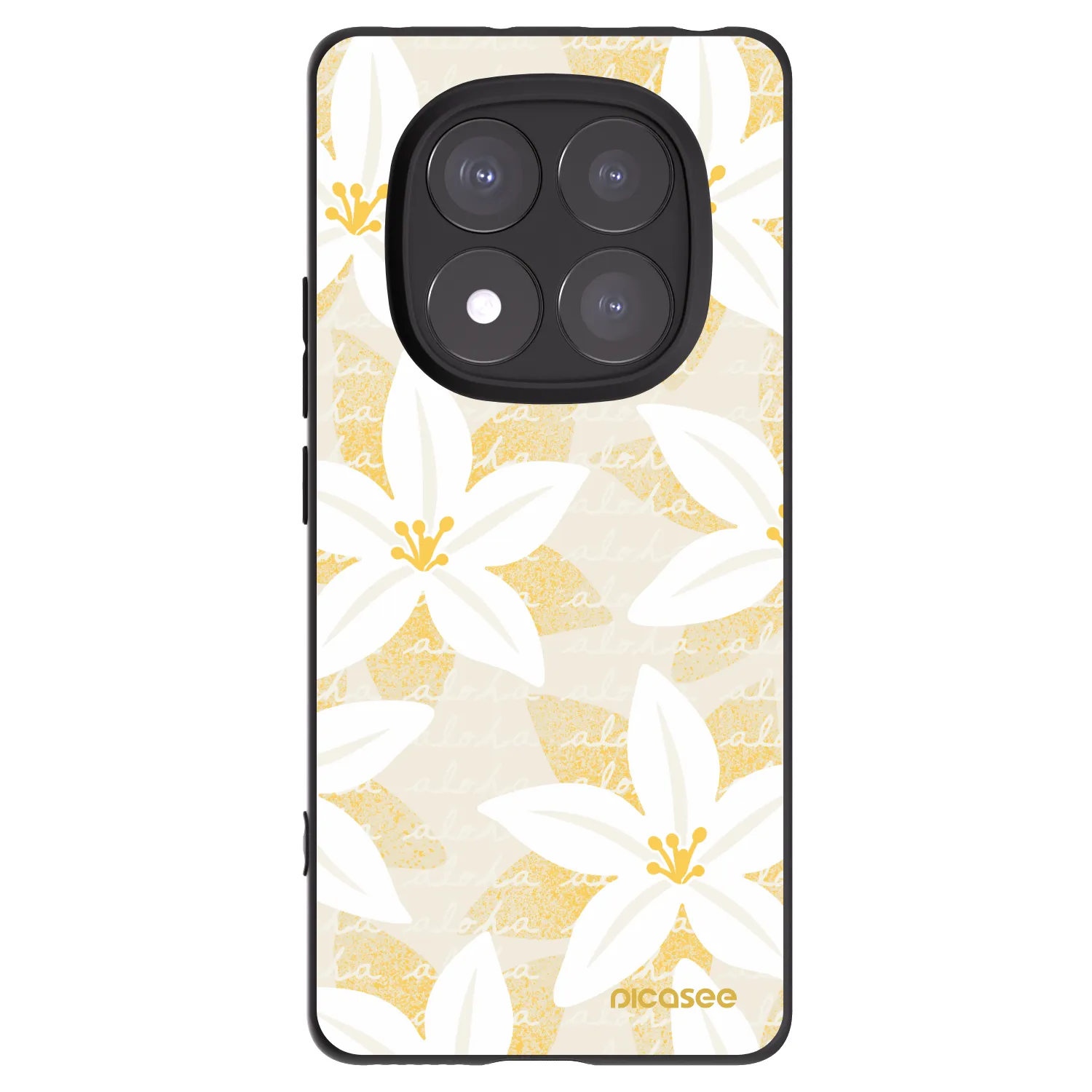 Picasee Xiaomi Redmi Note 14 Pro 5G Hülle - Schwarzes Silikon - Island Leave