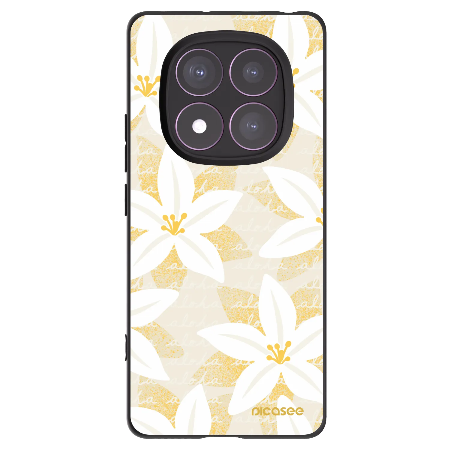 Picasee Xiaomi Redmi Note 14 Pro 4G Hülle - Schwarzes Silikon - Island Leave