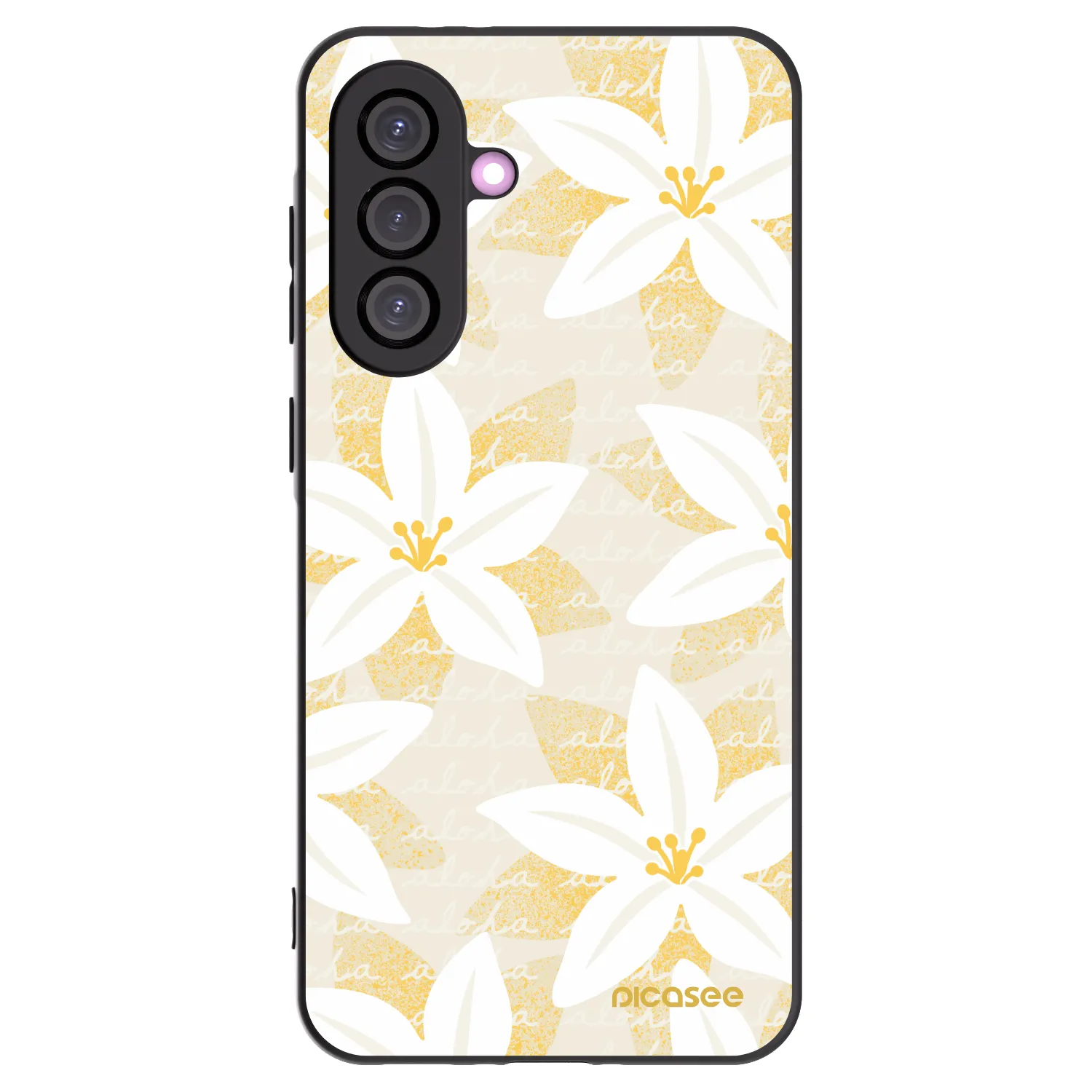 Picasee Samsung Galaxy A56 5G A566B Hülle - Schwarzes Silikon - Island Leave