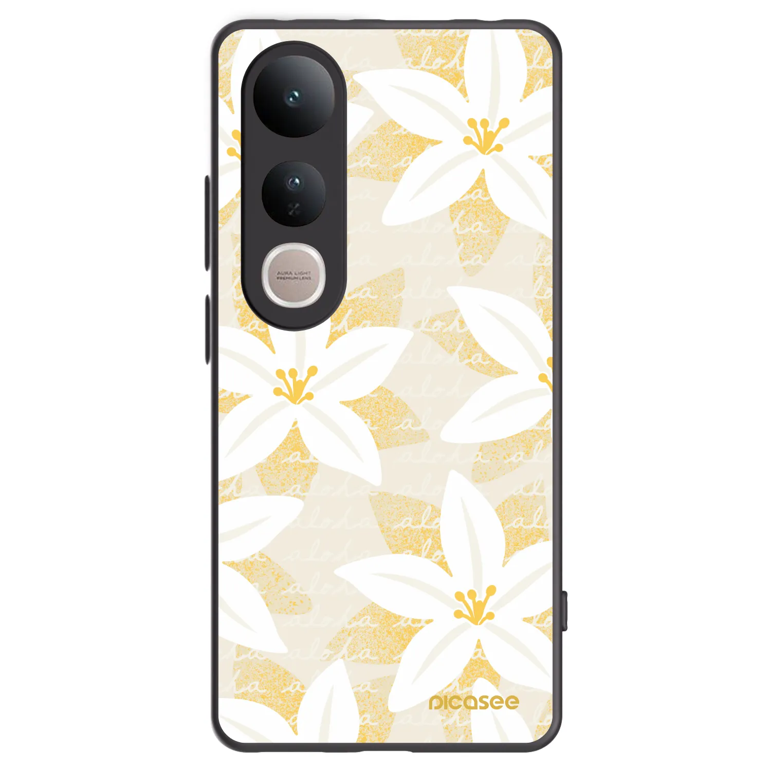 Picasee Vivo V50 Lite 5G Hülle - Schwarzes Silikon - Island Leave