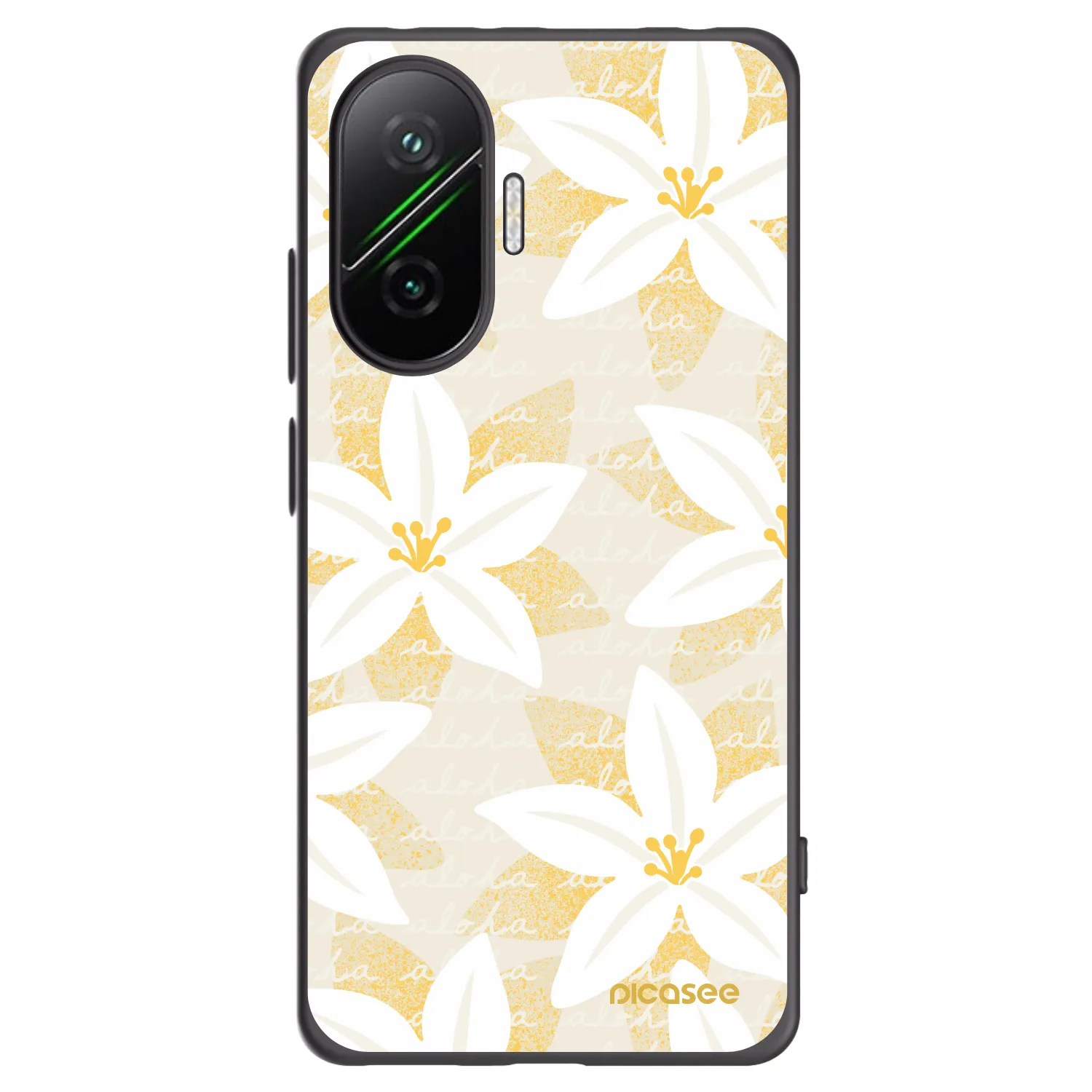 Picasee Xiaomi Poco F7 5G Hülle - Schwarzes Silikon - Island Leave