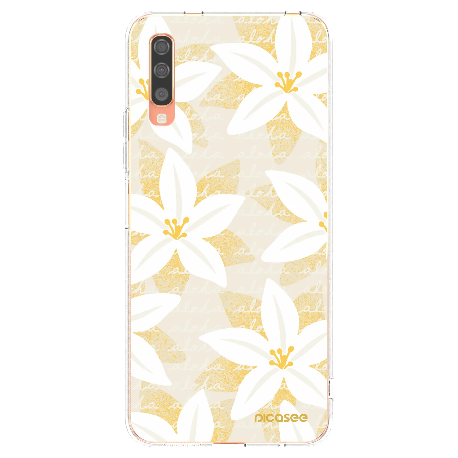 Picasee Samsung Galaxy A70 A705F Hülle - Transparentes Silikon - Island Leave