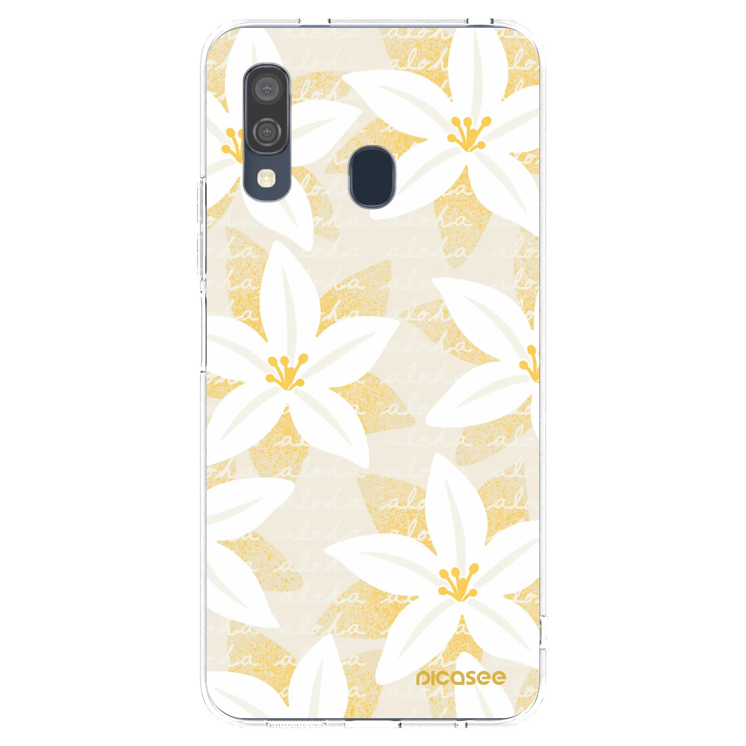 Picasee Samsung Galaxy A40 A405F Hülle - Transparentes Silikon - Island Leave
