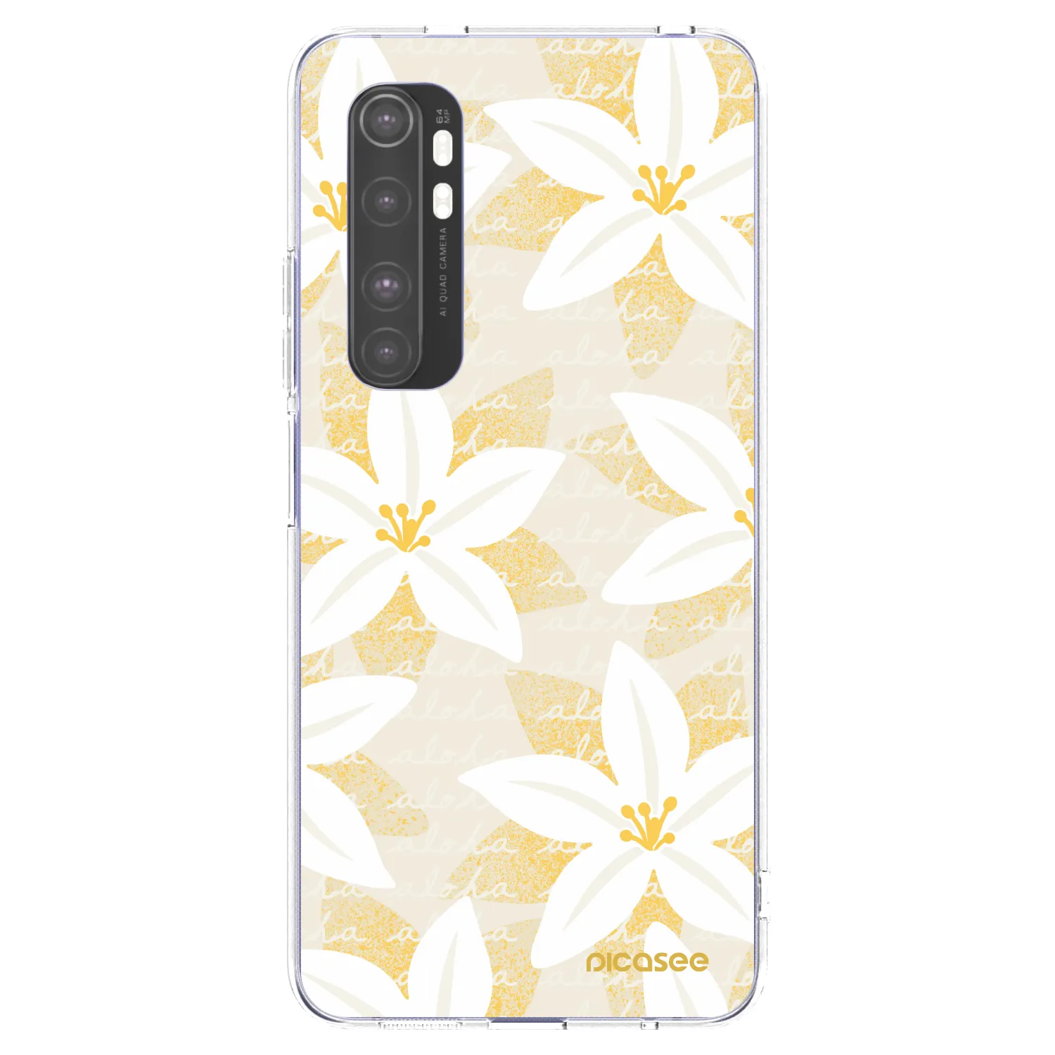 Picasee Xiaomi Mi Note 10 Lite Hülle - Transparentes Silikon - Island Leave