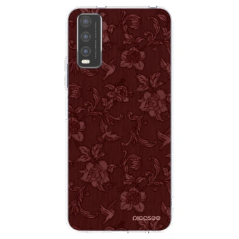 Picasee Vivo Y20s Hülle - Transparentes Silikon - Red Elegance