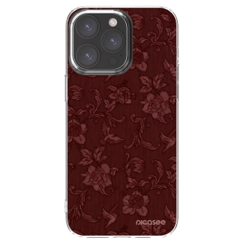 Picasee Apple iPhone 15 Pro Max Hülle - Transparentes Silikon - Red Elegance