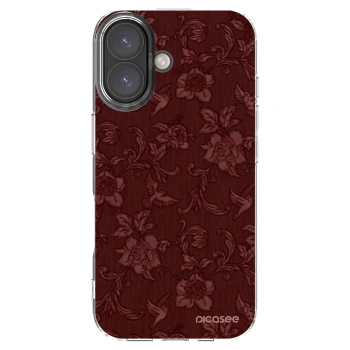 Picasee Apple iPhone 16 Hülle - Transparentes Silikon - Red Elegance