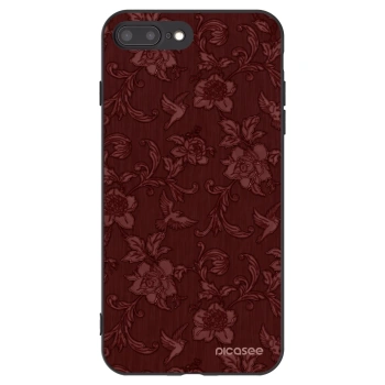 Picasee Apple iPhone 8 Plus Hülle - Schwarzes Silikon - Red Elegance