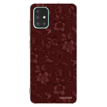 Picasee Samsung Galaxy A51 A515F Hülle - Transparentes Silikon - Red Elegance