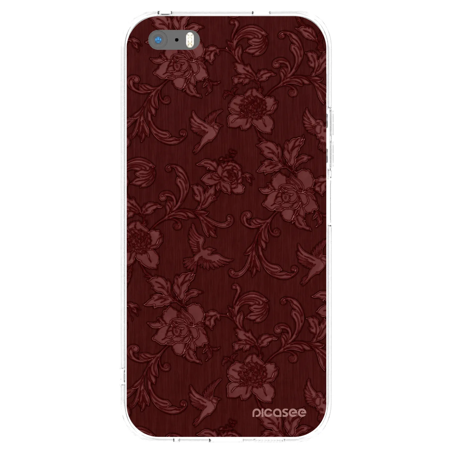 Picasee Apple iPhone 5/5S/SE Hülle - Transparentes Silikon - Red Elegance