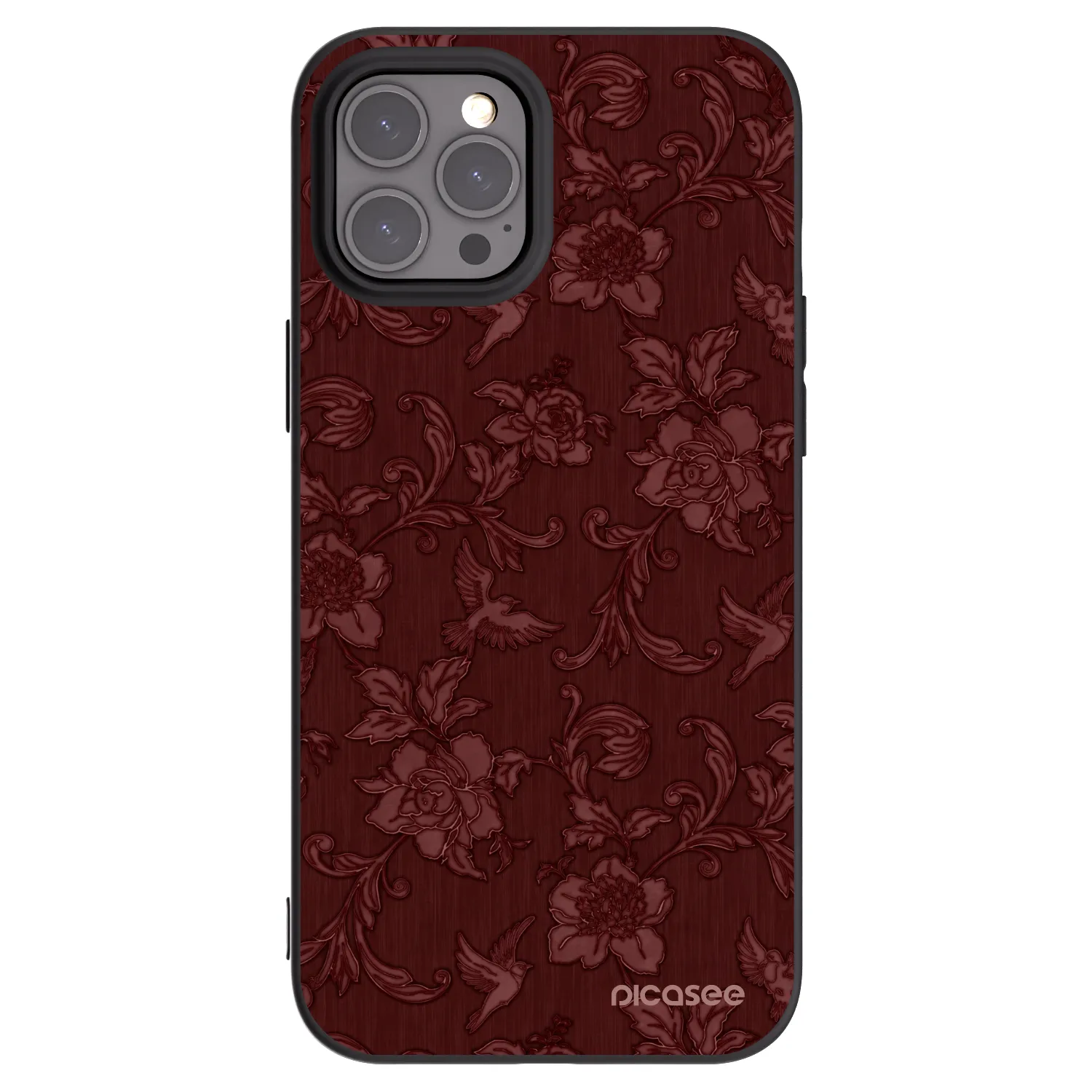 Picasee Apple iPhone 12 Pro Max Hülle - Schwarzes Silikon - Red Elegance