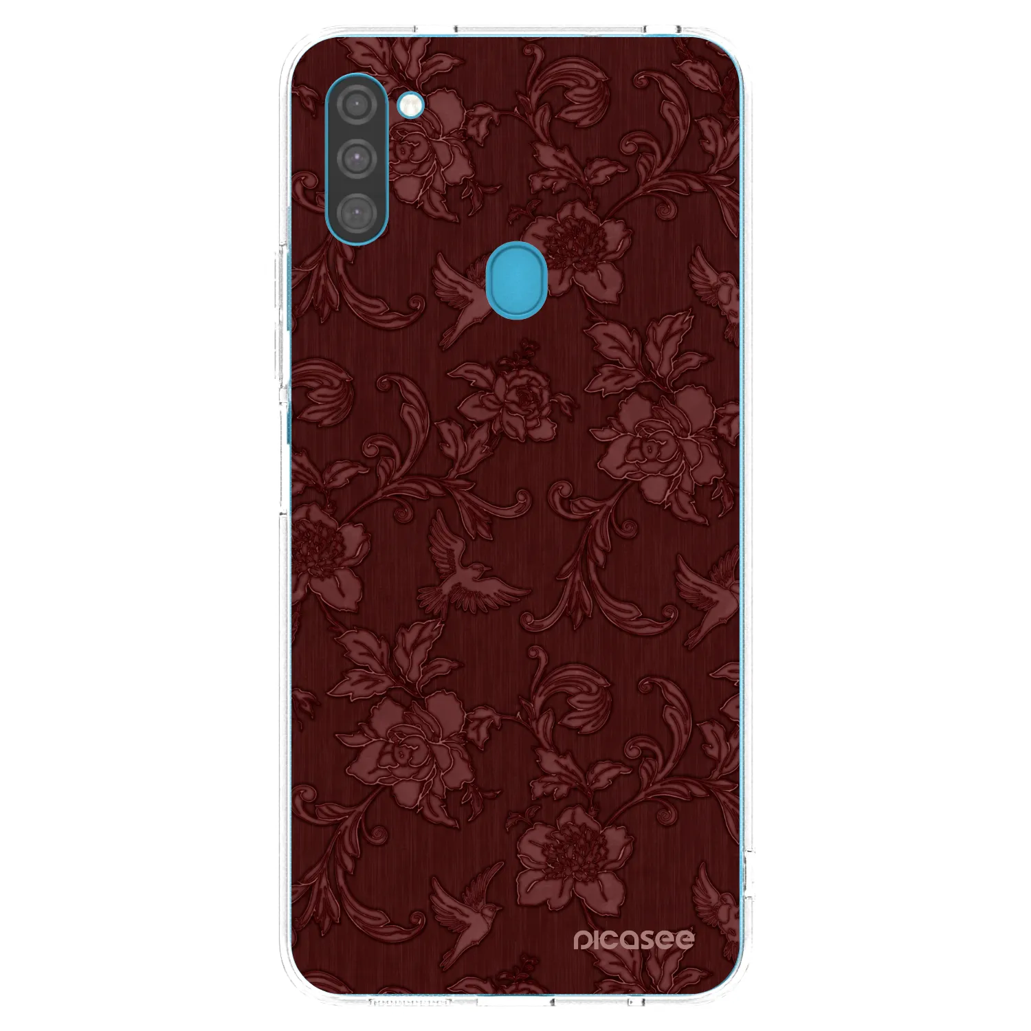 Picasee Samsung Galaxy M11 Hülle - Transparentes Silikon - Red Elegance