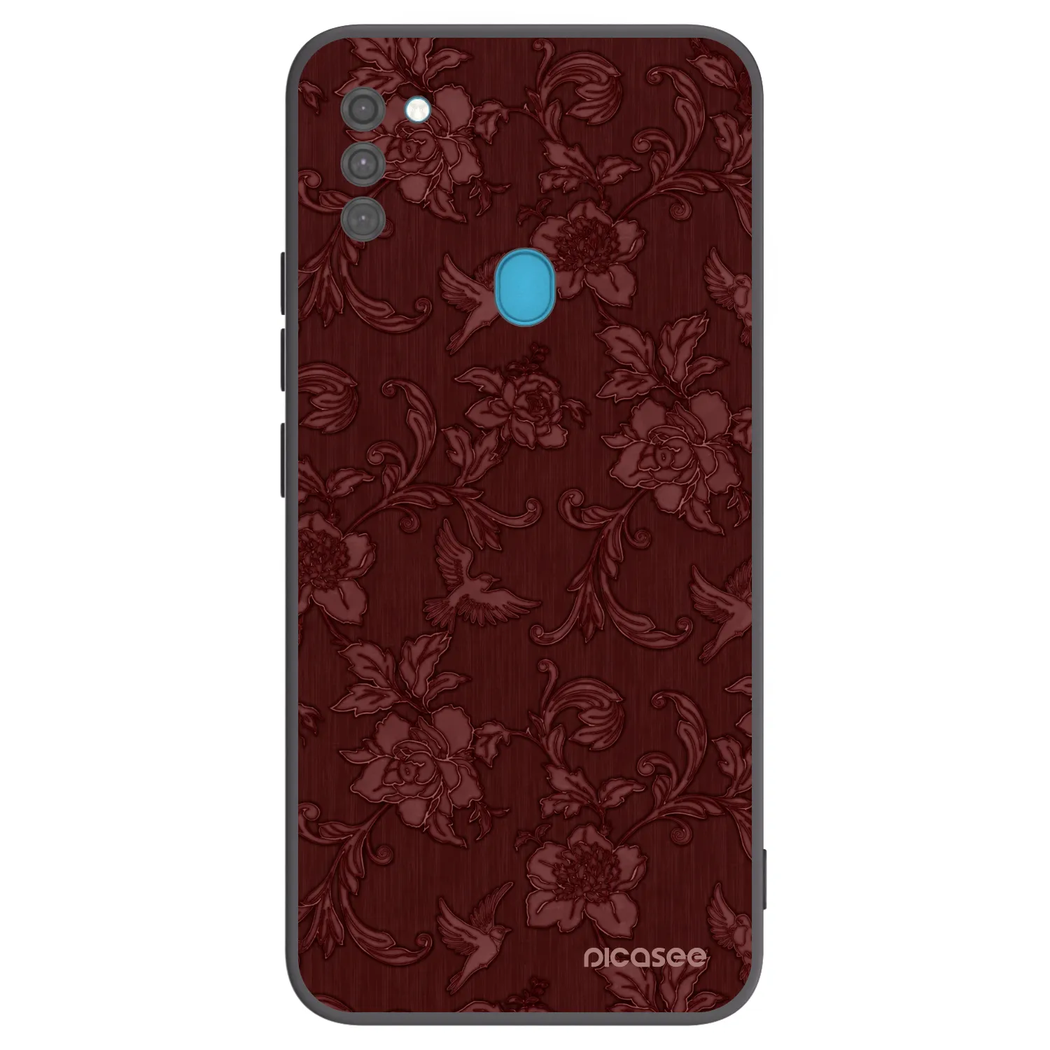 Picasee Samsung Galaxy M11 Hülle - Schwarzes Silikon - Red Elegance