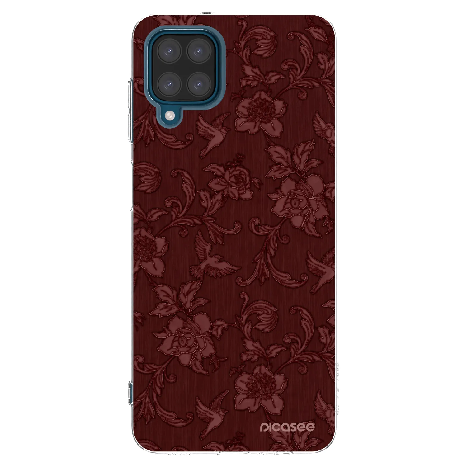 Picasee Samsung Galaxy A12 A125F Hülle - Transparentes Silikon - Red Elegance