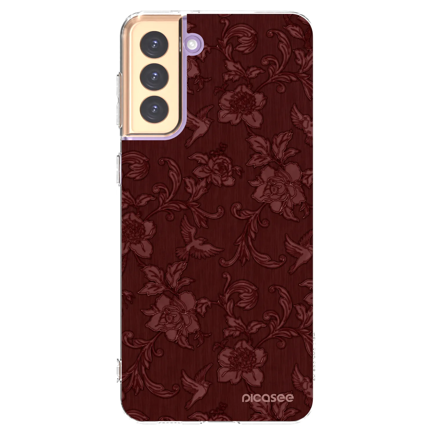 Picasee Samsung Galaxy S21+ 5G G996F Hülle - Transparentes Silikon - Red Elegance