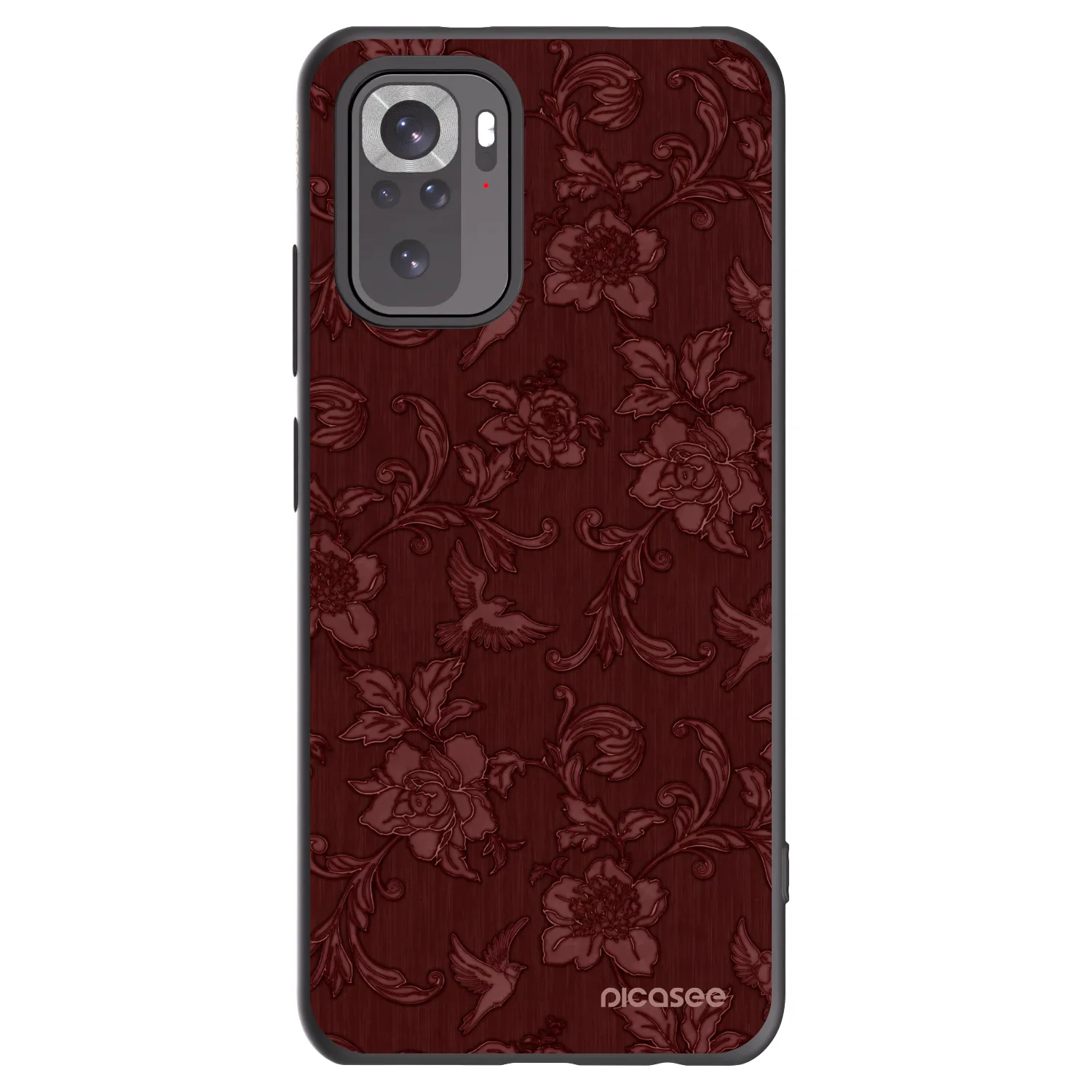 Picasee Xiaomi Redmi Note 10 Hülle - Schwarzes Silikon - Red Elegance