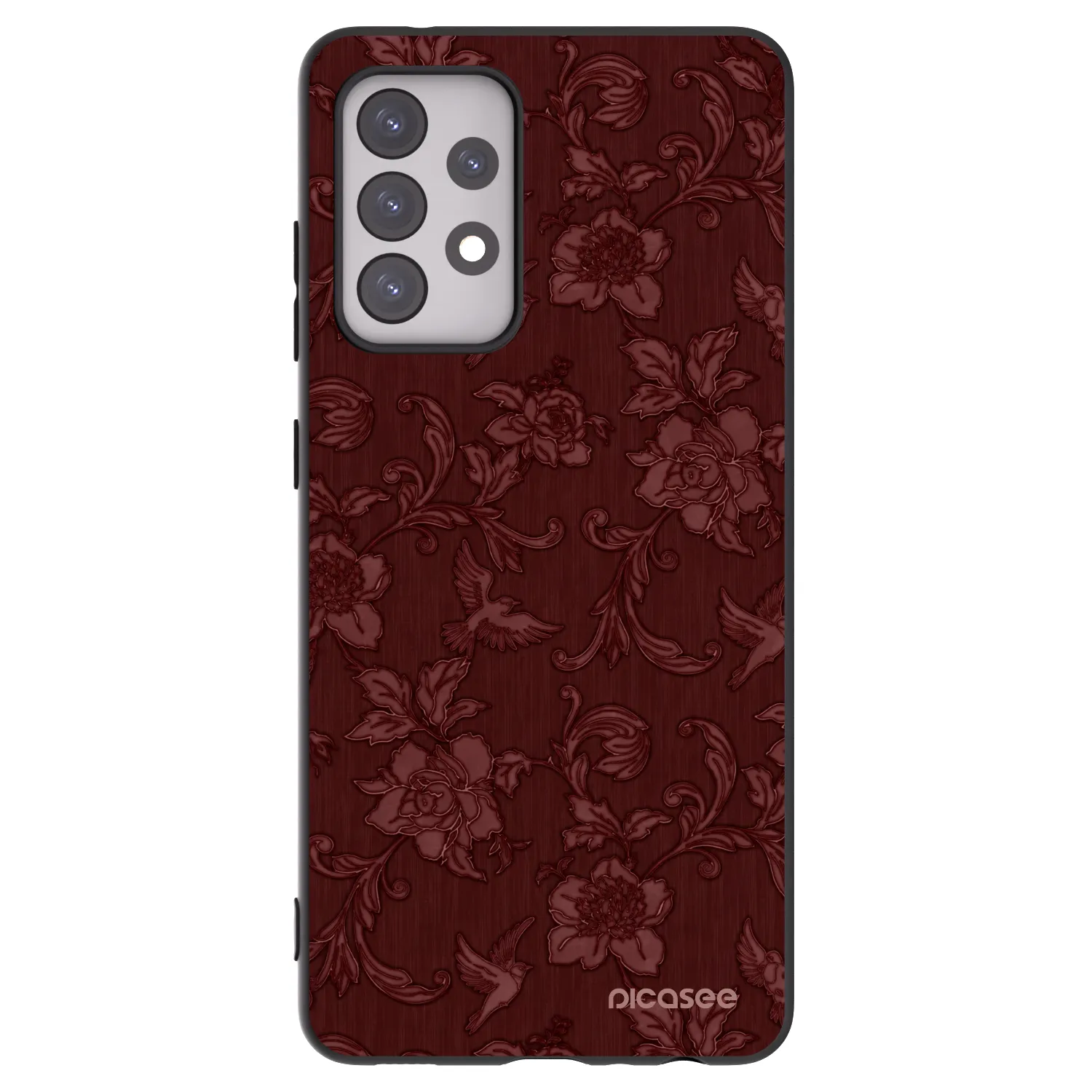 Picasee Samsung Galaxy A52 5G A525F Hülle - Schwarzes Silikon - Red Elegance
