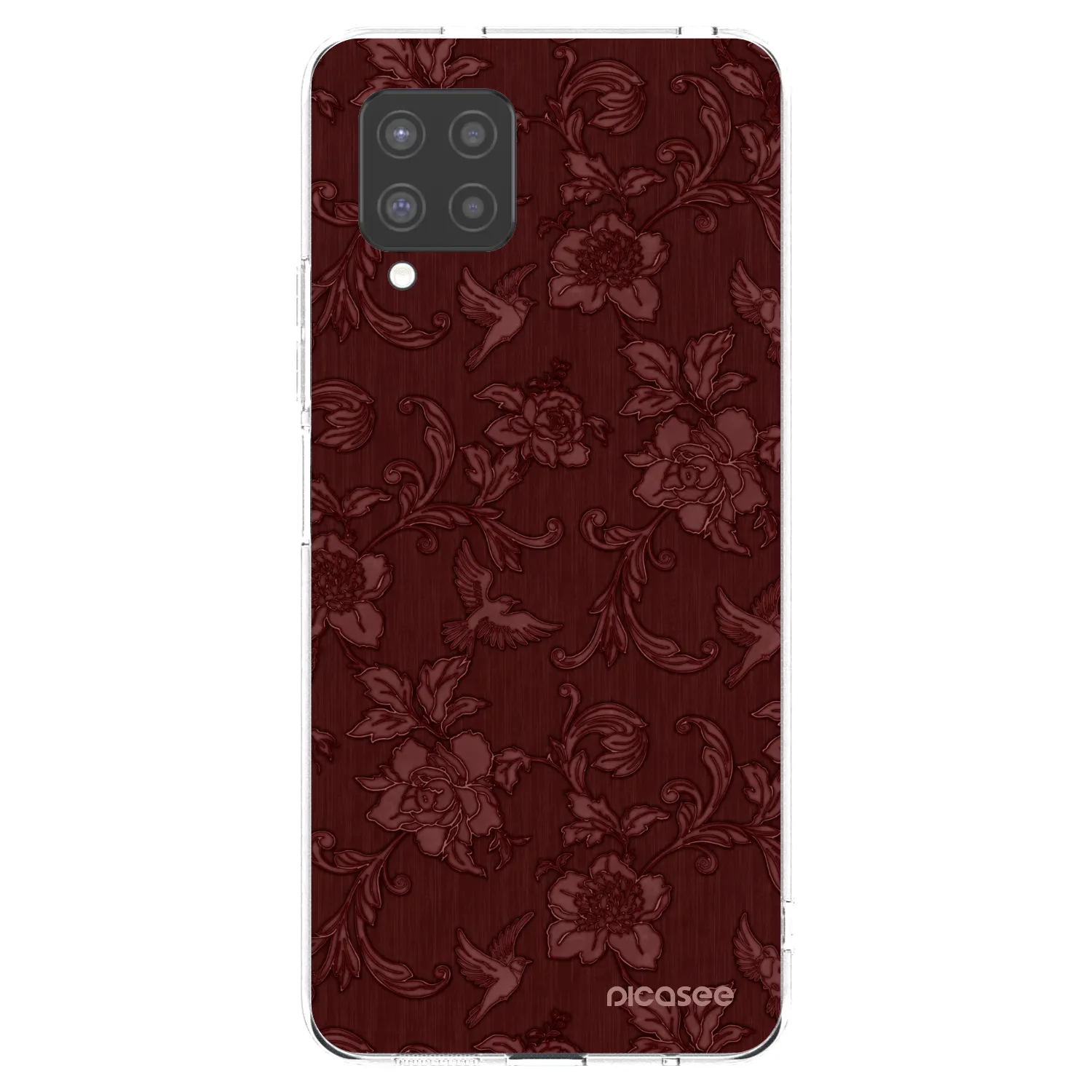 Picasee Samsung Galaxy A42 A426B Hülle - Transparentes Silikon - Red Elegance