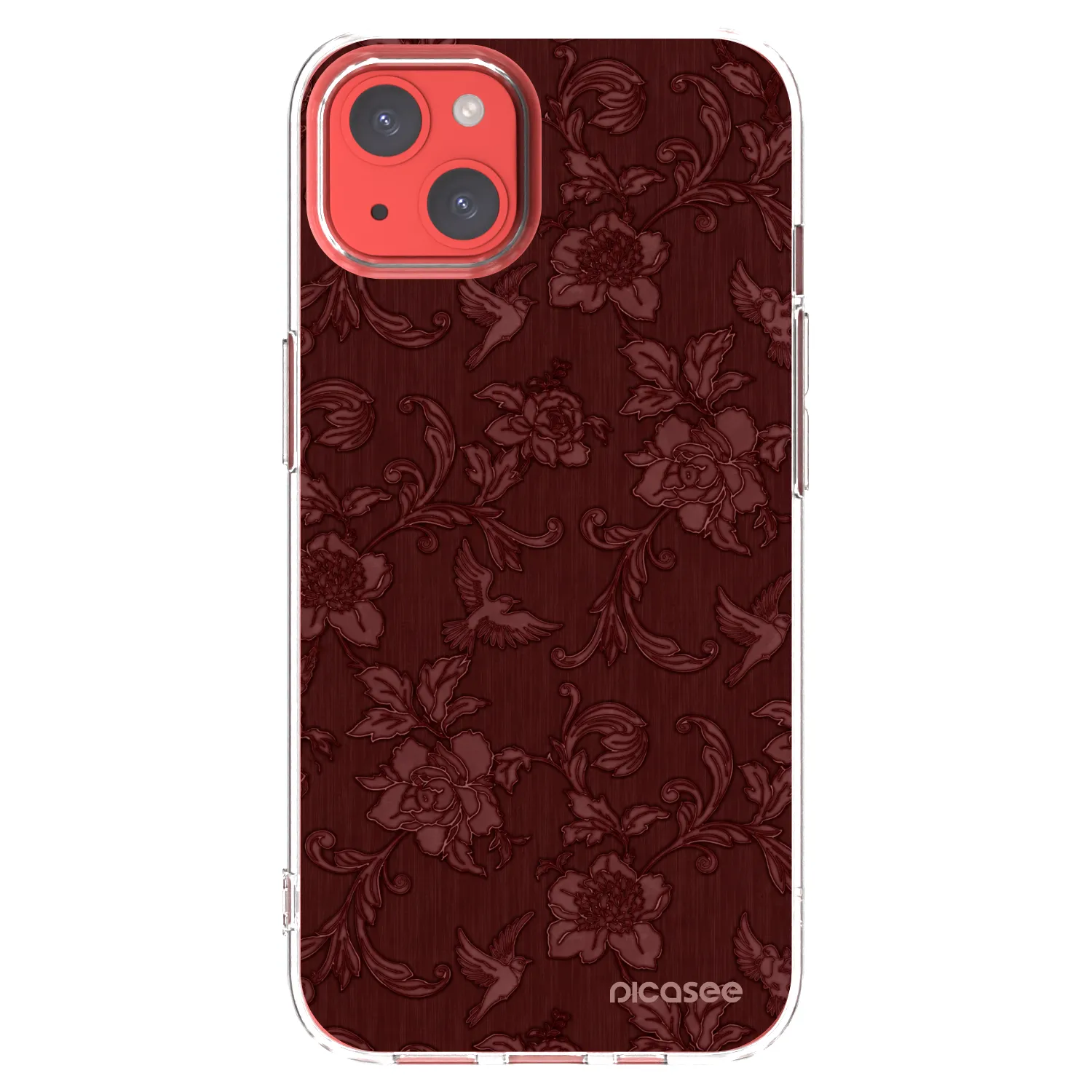 Picasee Apple iPhone 13 Hülle - Transparentes Silikon - Red Elegance