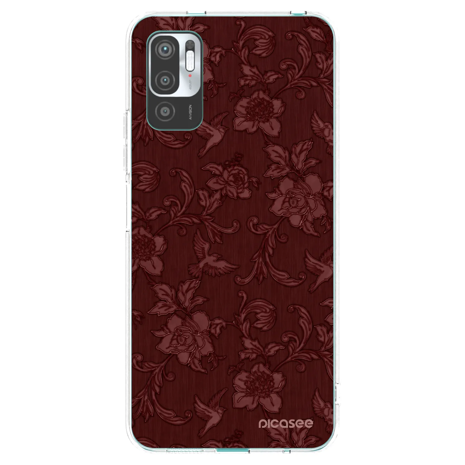 Picasee Xiaomi Redmi Note 10 5G Hülle - Transparentes Silikon - Red Elegance