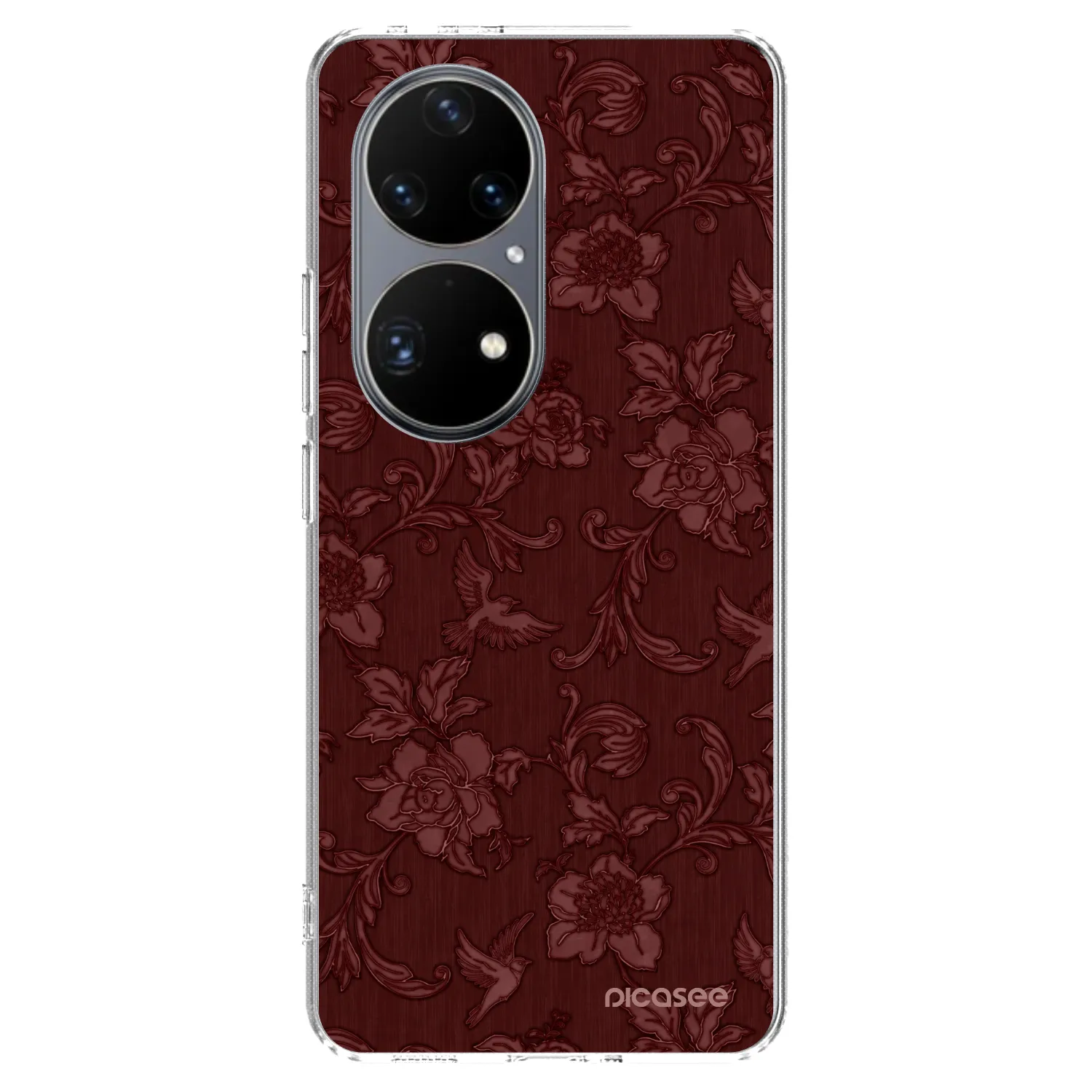 Picasee Huawei P50 Hülle - Transparentes Silikon - Red Elegance