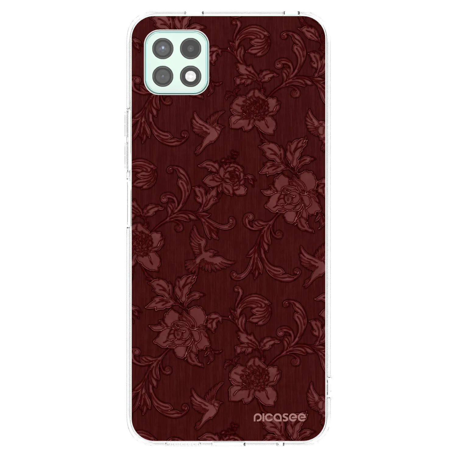 Picasee Samsung Galaxy A22 A226B 5G Hülle - Transparentes Silikon - Red Elegance