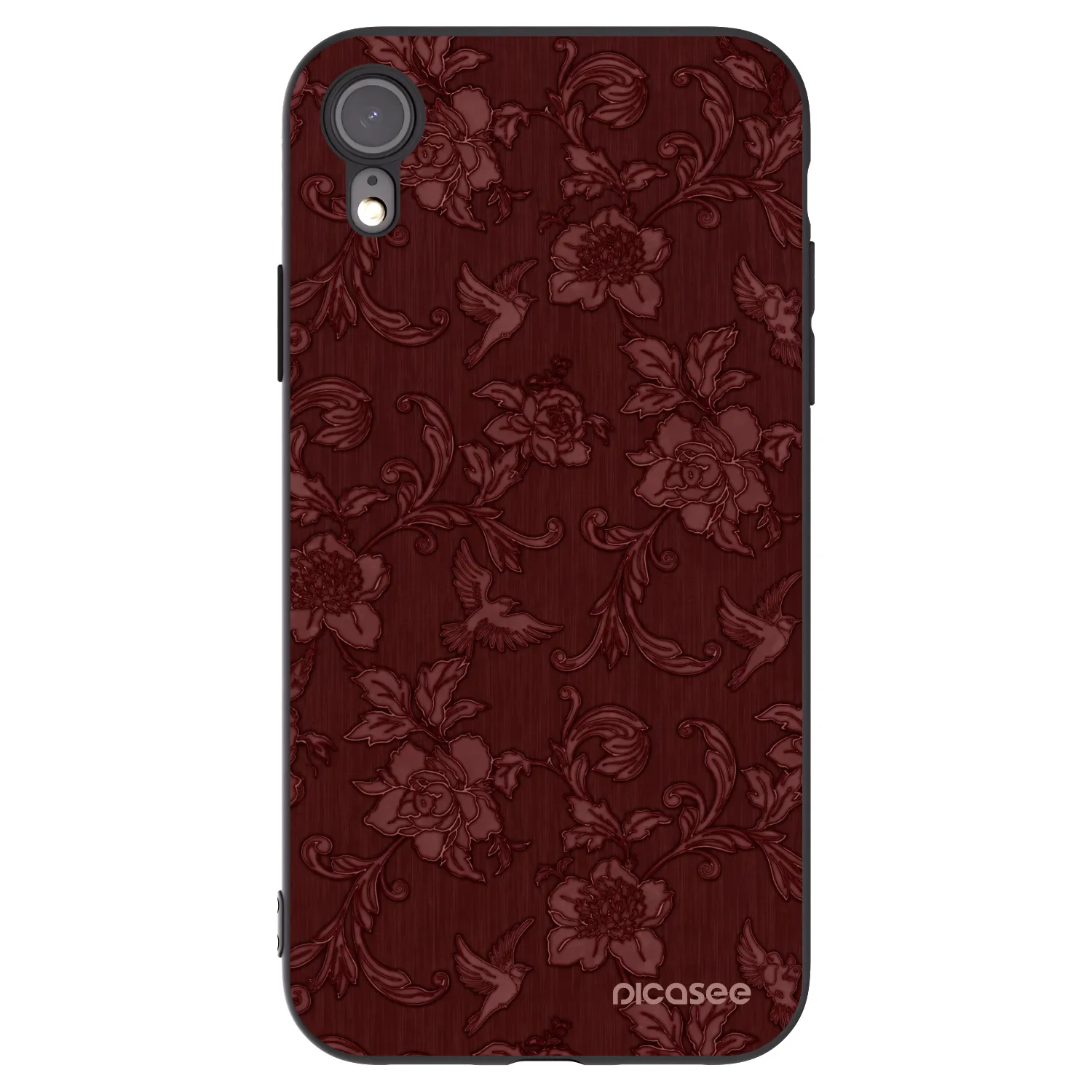 Picasee Apple iPhone XR Hülle - Schwarzes Silikon - Red Elegance