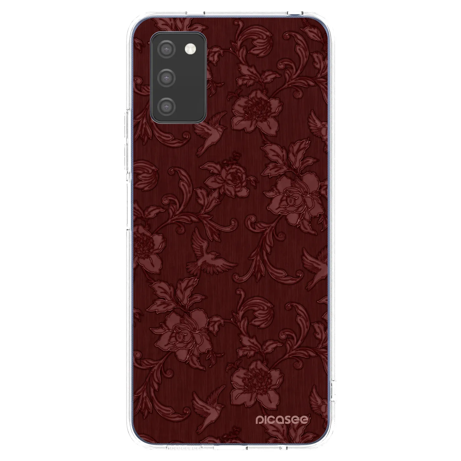 Picasee Samsung Galaxy A02s A025G Hülle - Transparentes Silikon - Red Elegance