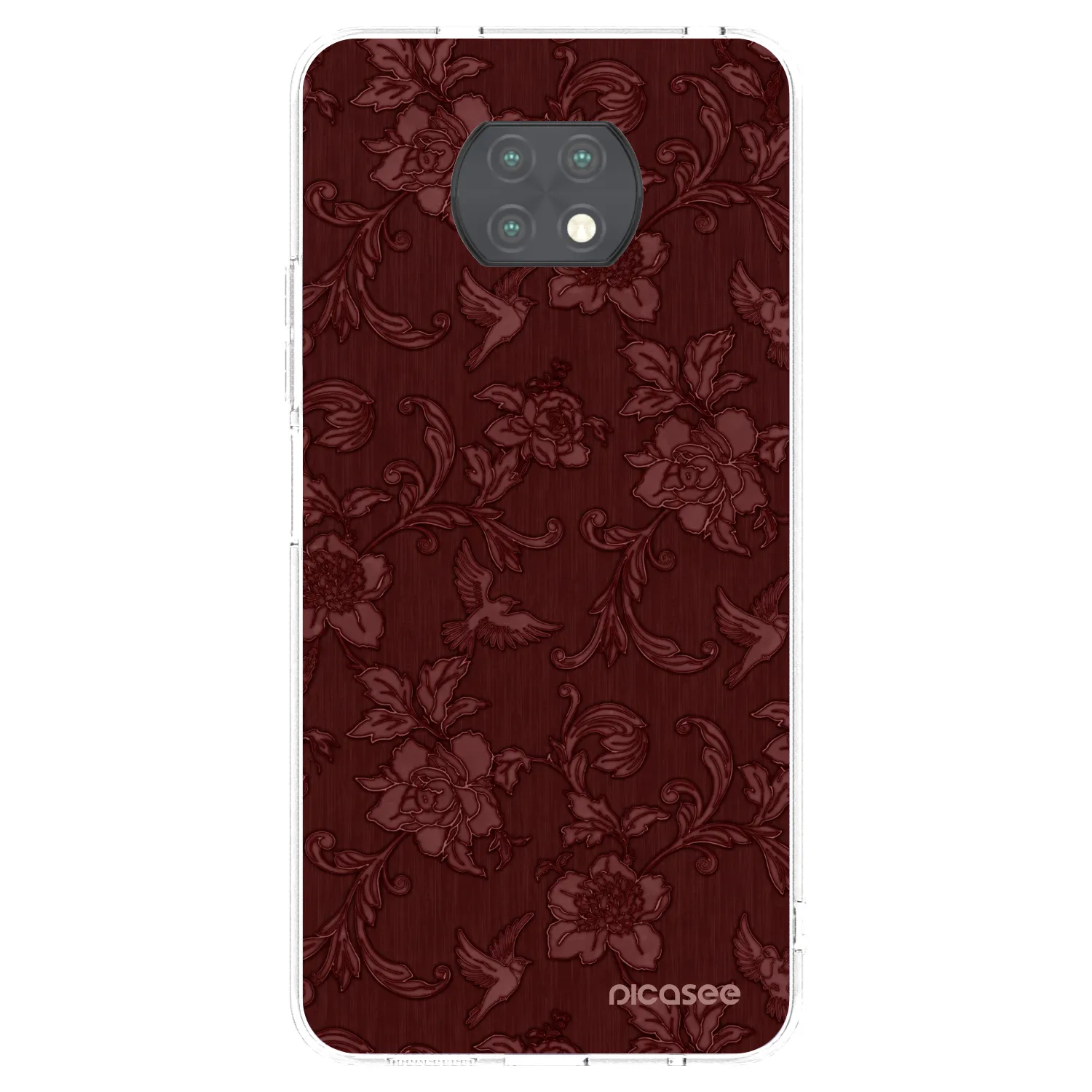 Picasee Xiaomi Redmi Note 9T Hülle - Transparentes Silikon - Red Elegance