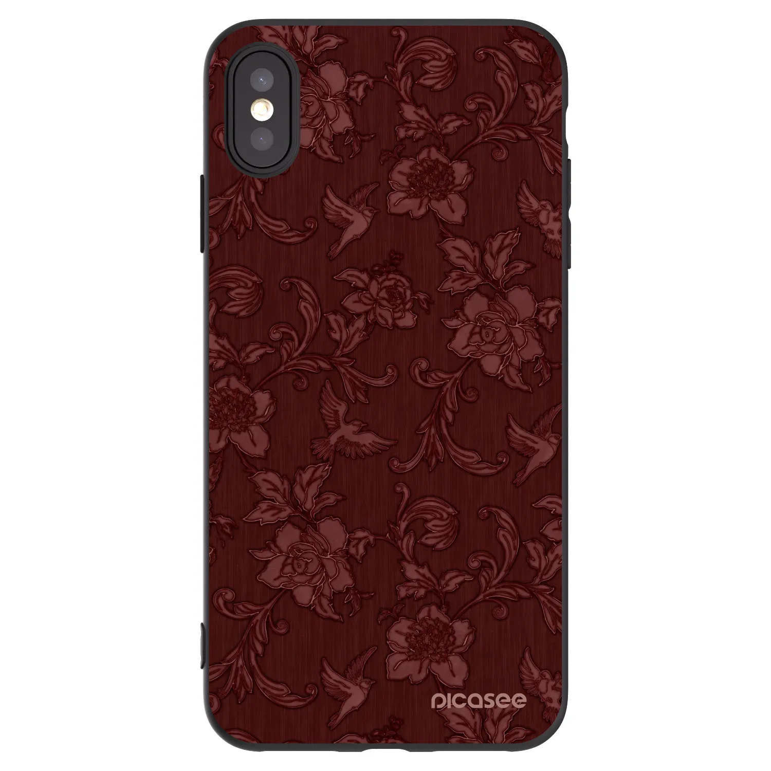 Picasee Apple iPhone XS Max Hülle - Schwarzes Silikon - Red Elegance