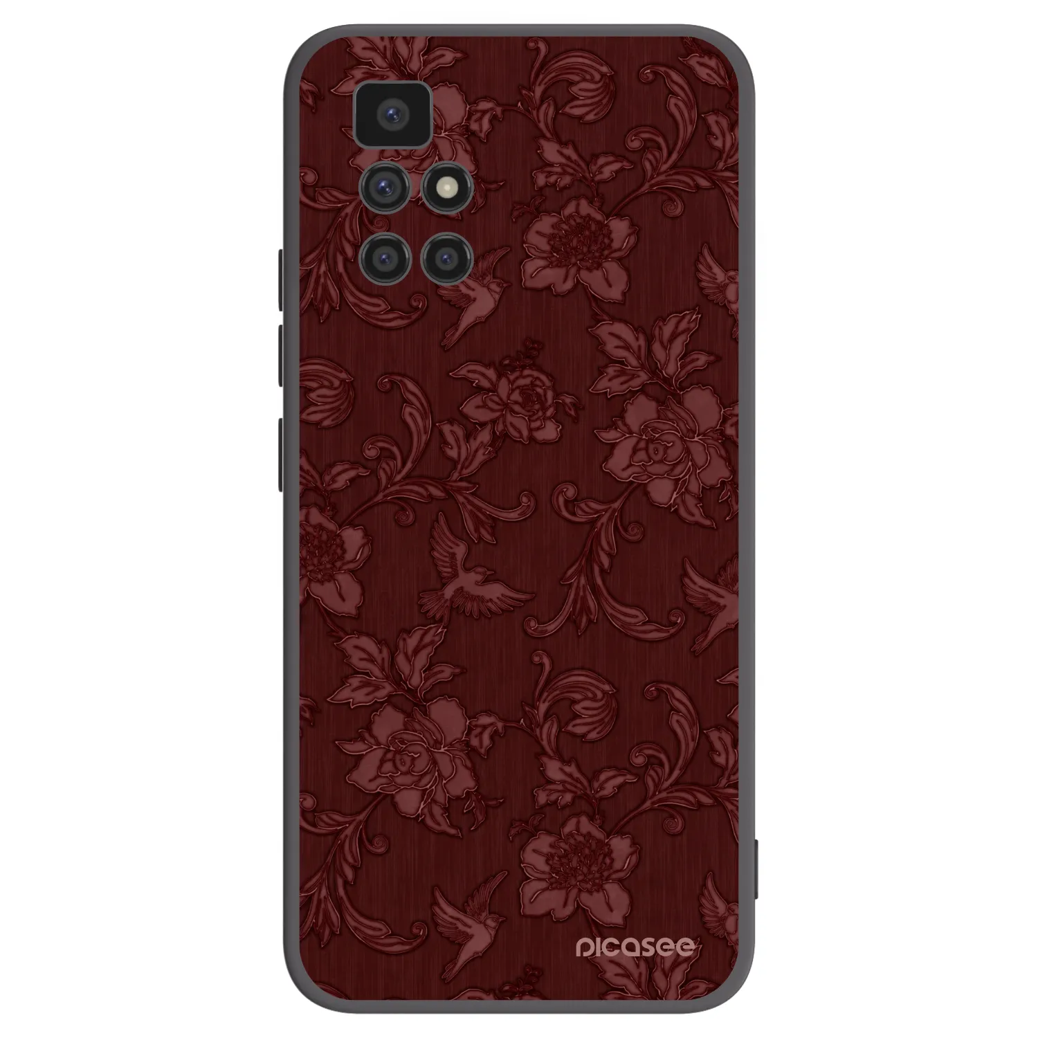 Picasee Xiaomi Redmi 10 Hülle - Schwarzes Silikon - Red Elegance