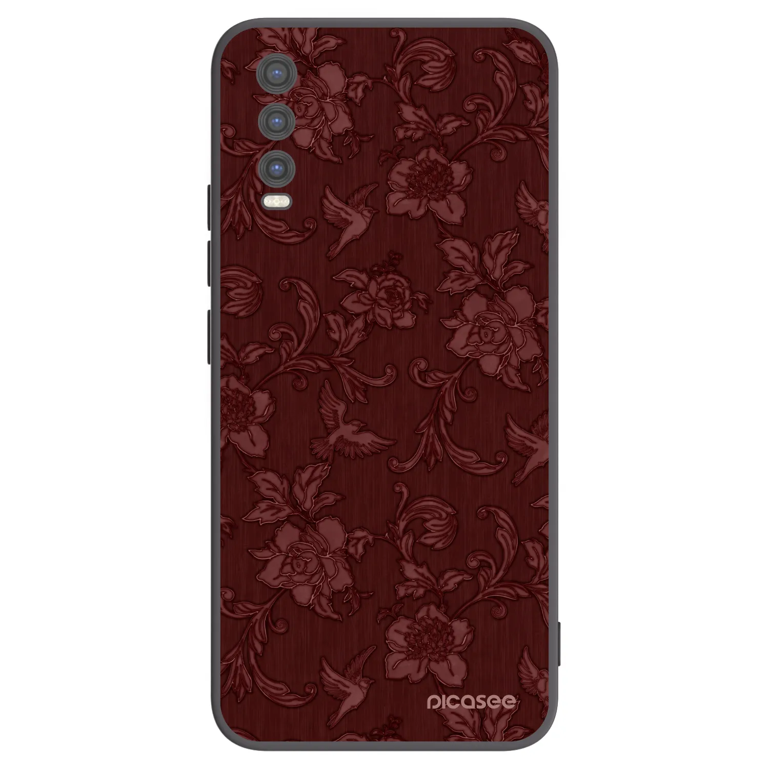 Picasee Vivo Y20s Hülle - Schwarzes Silikon - Red Elegance