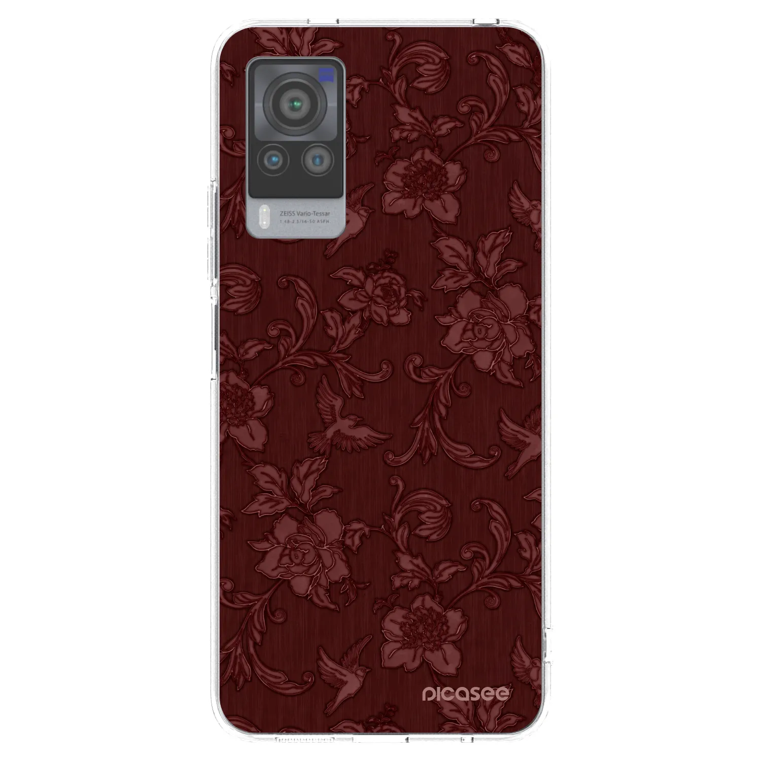 Picasee Vivo X60 Pro 5G Hülle - Transparentes Silikon - Red Elegance