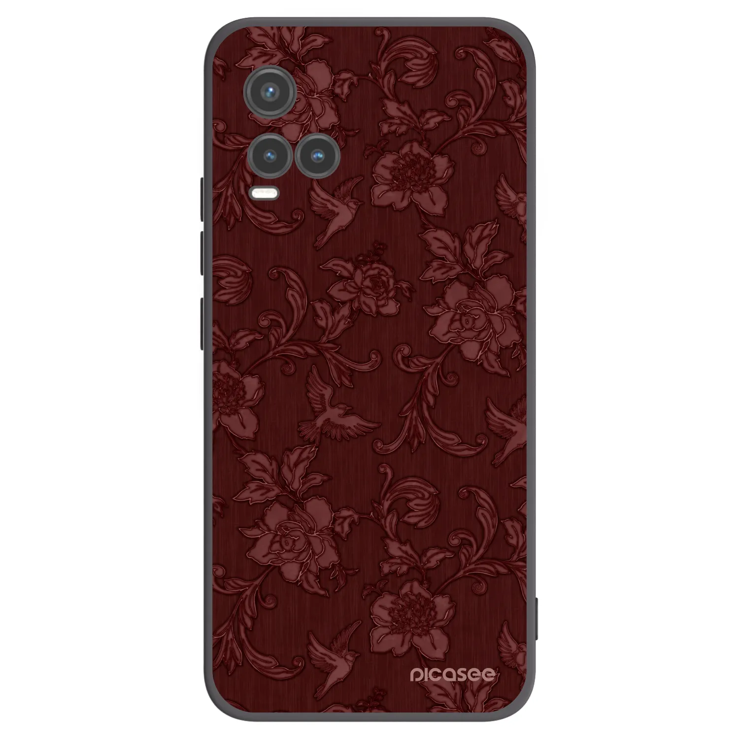 Picasee Vivo Y33s Hülle - Schwarzes Silikon - Red Elegance