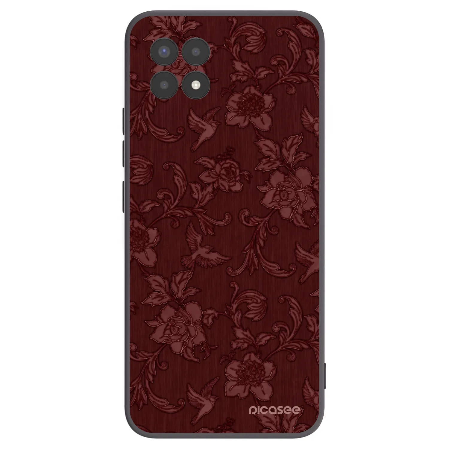 Picasee Realme 8i Hülle - Schwarzes Silikon - Red Elegance