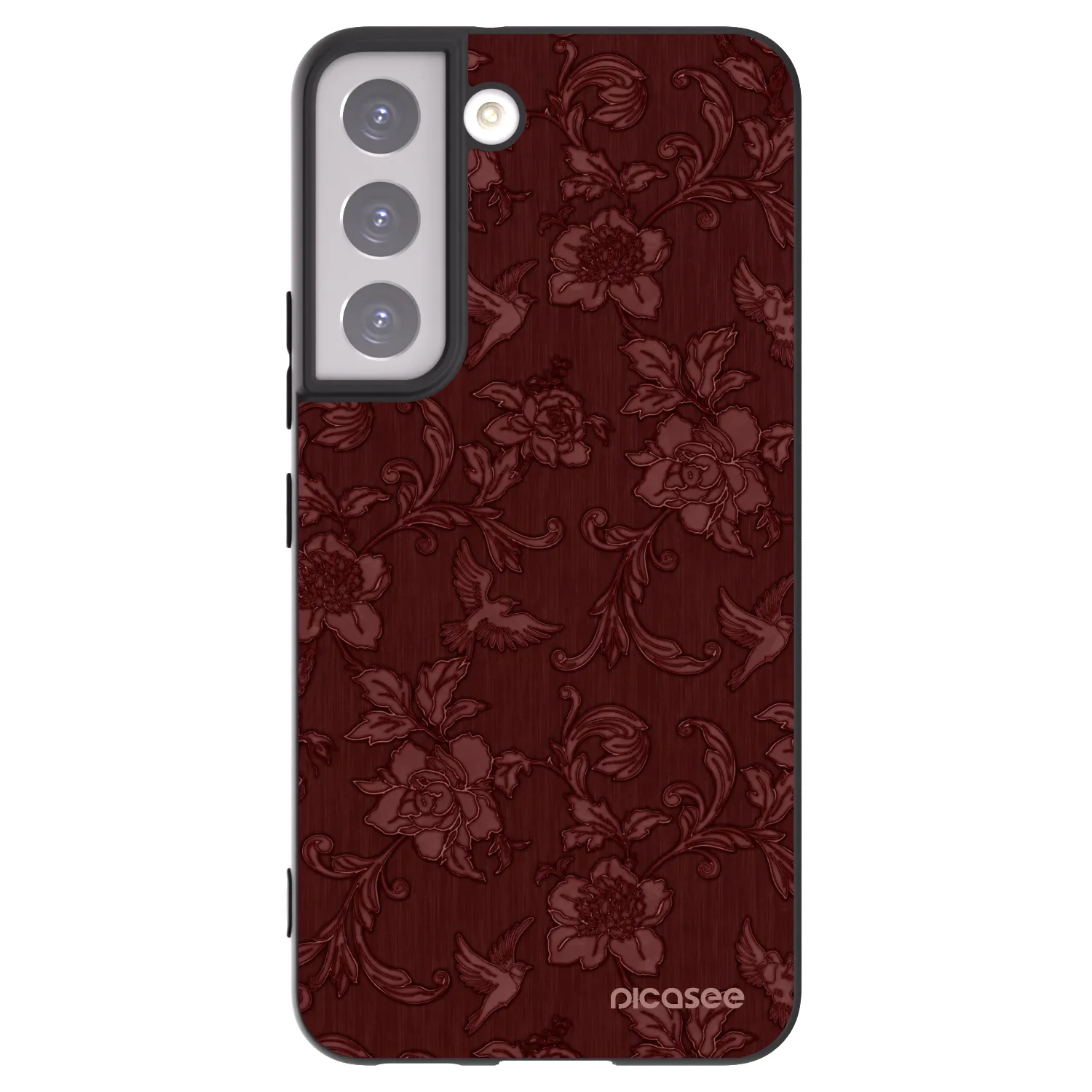 Picasee Samsung Galaxy S22 5G Hülle - Schwarzes Silikon - Red Elegance