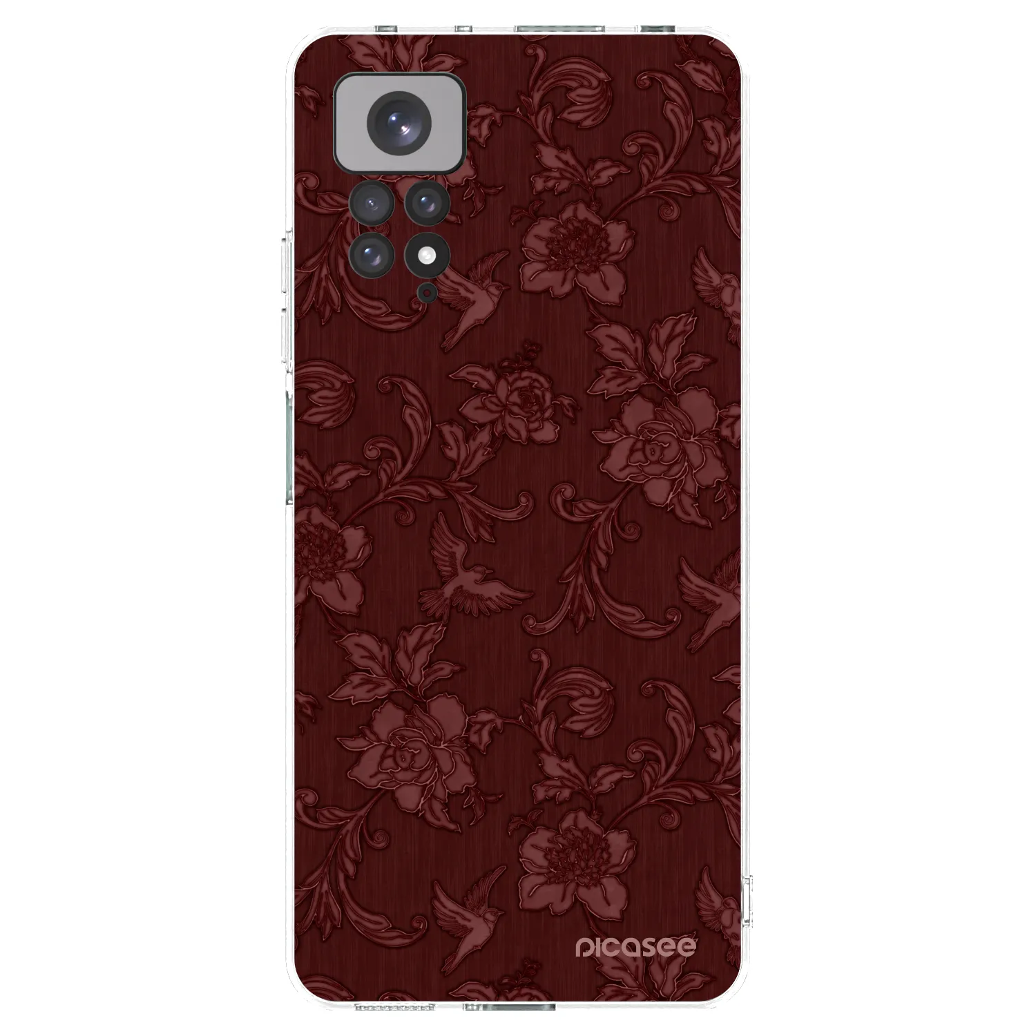 Picasee Xiaomi Redmi Note 11S 4G Hülle - Transparentes Silikon - Red Elegance