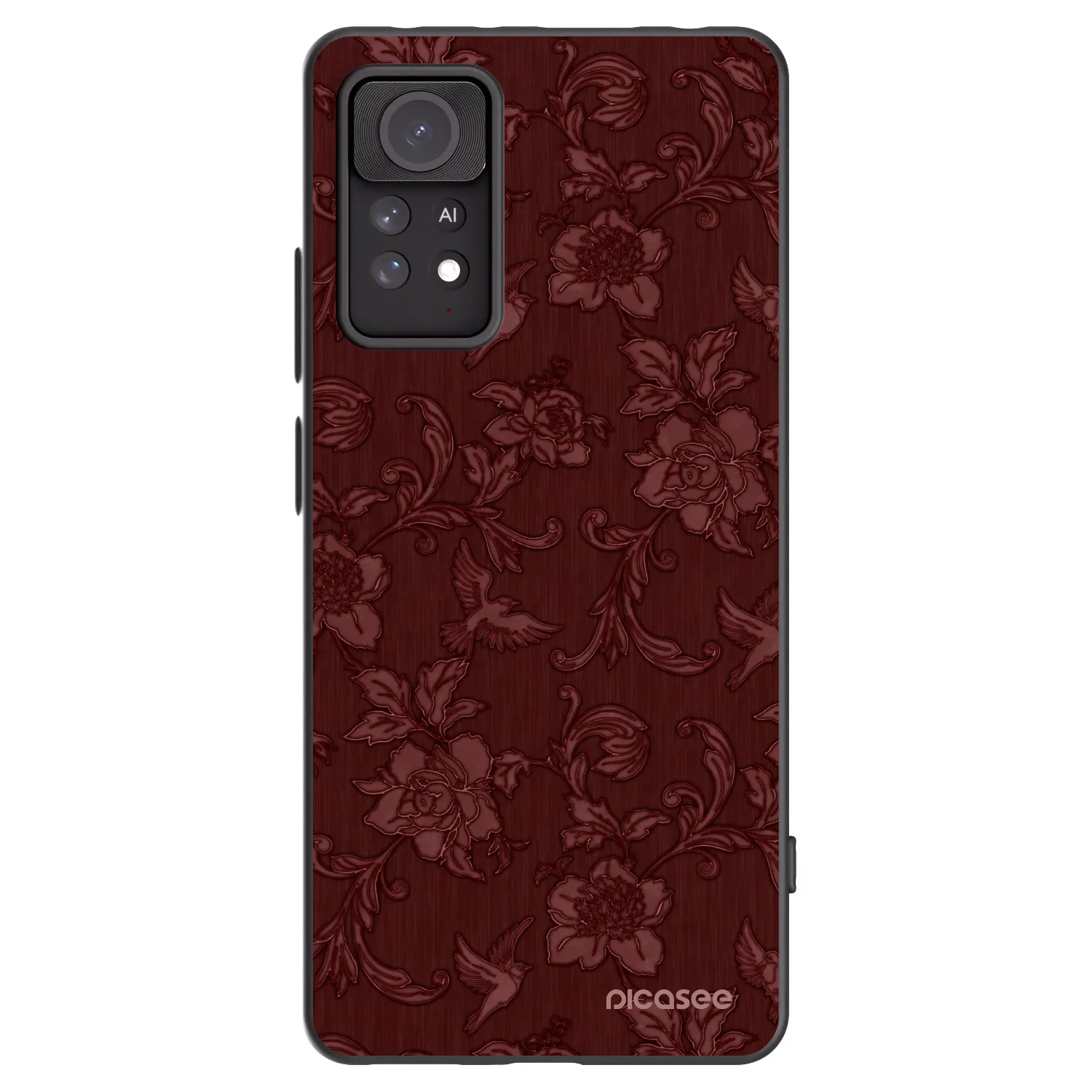 Picasee Xiaomi Redmi Note 11 Pro Hülle - Schwarzes Silikon - Red Elegance