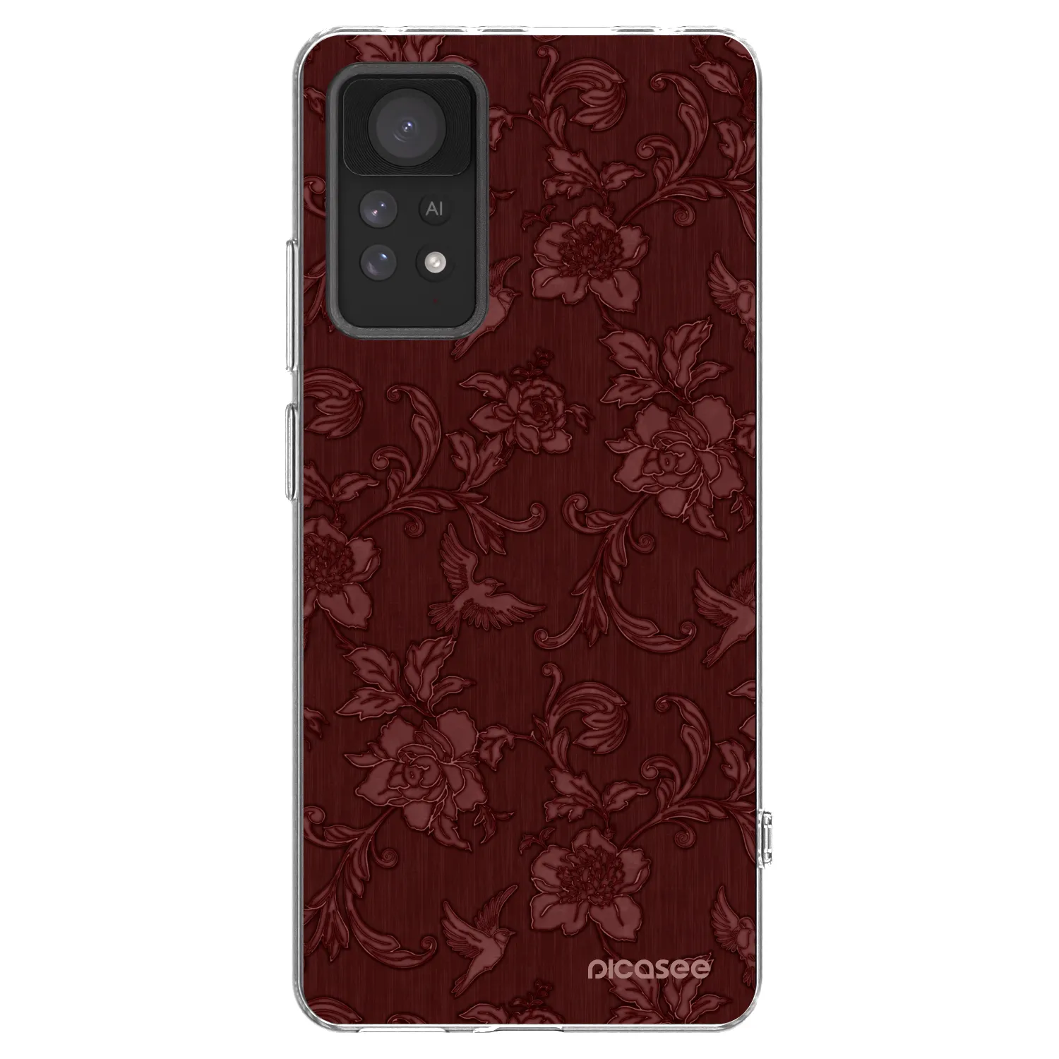 Picasee Xiaomi Redmi Note 11 Pro 5G Hülle - Transparentes Silikon - Red Elegance