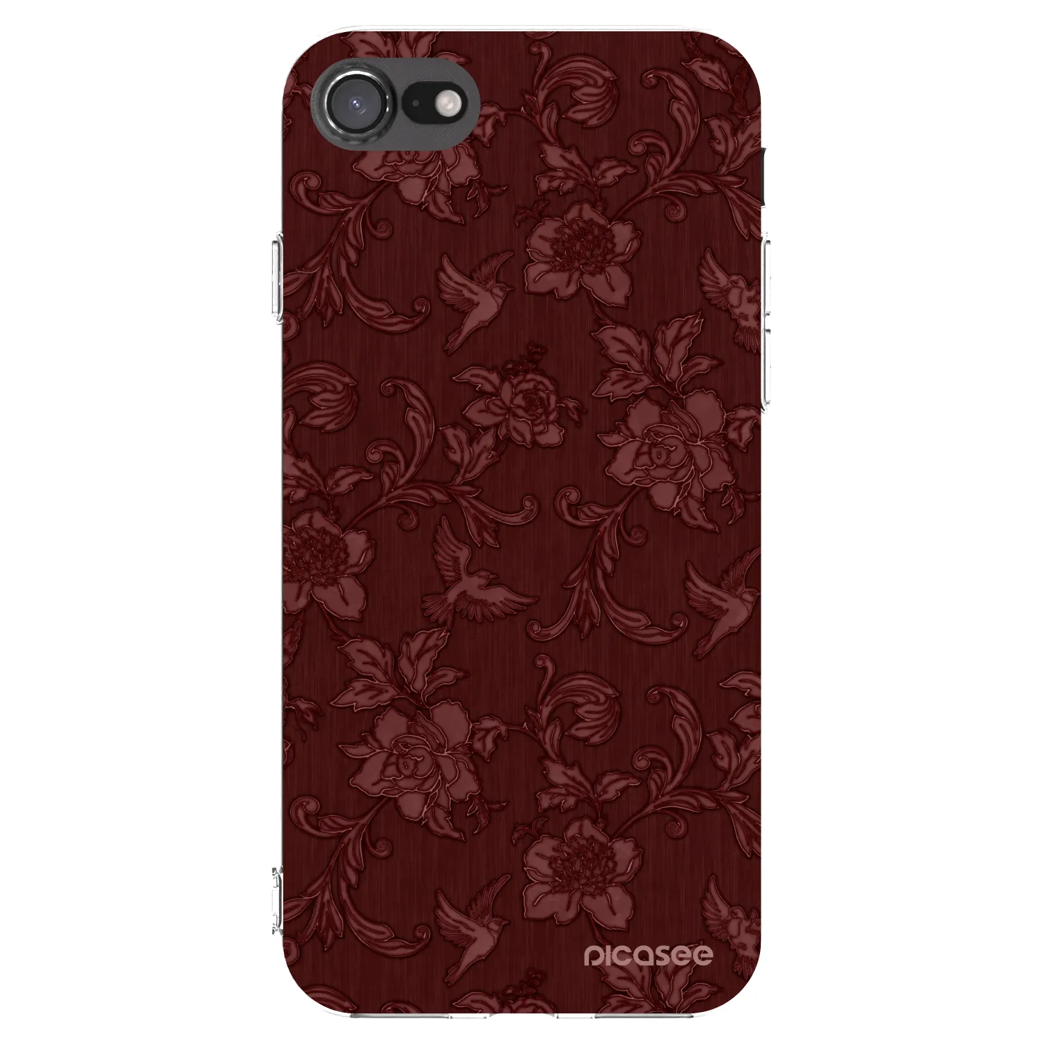 Picasee Apple iPhone SE 2022 Hülle - Transparentes Silikon - Red Elegance