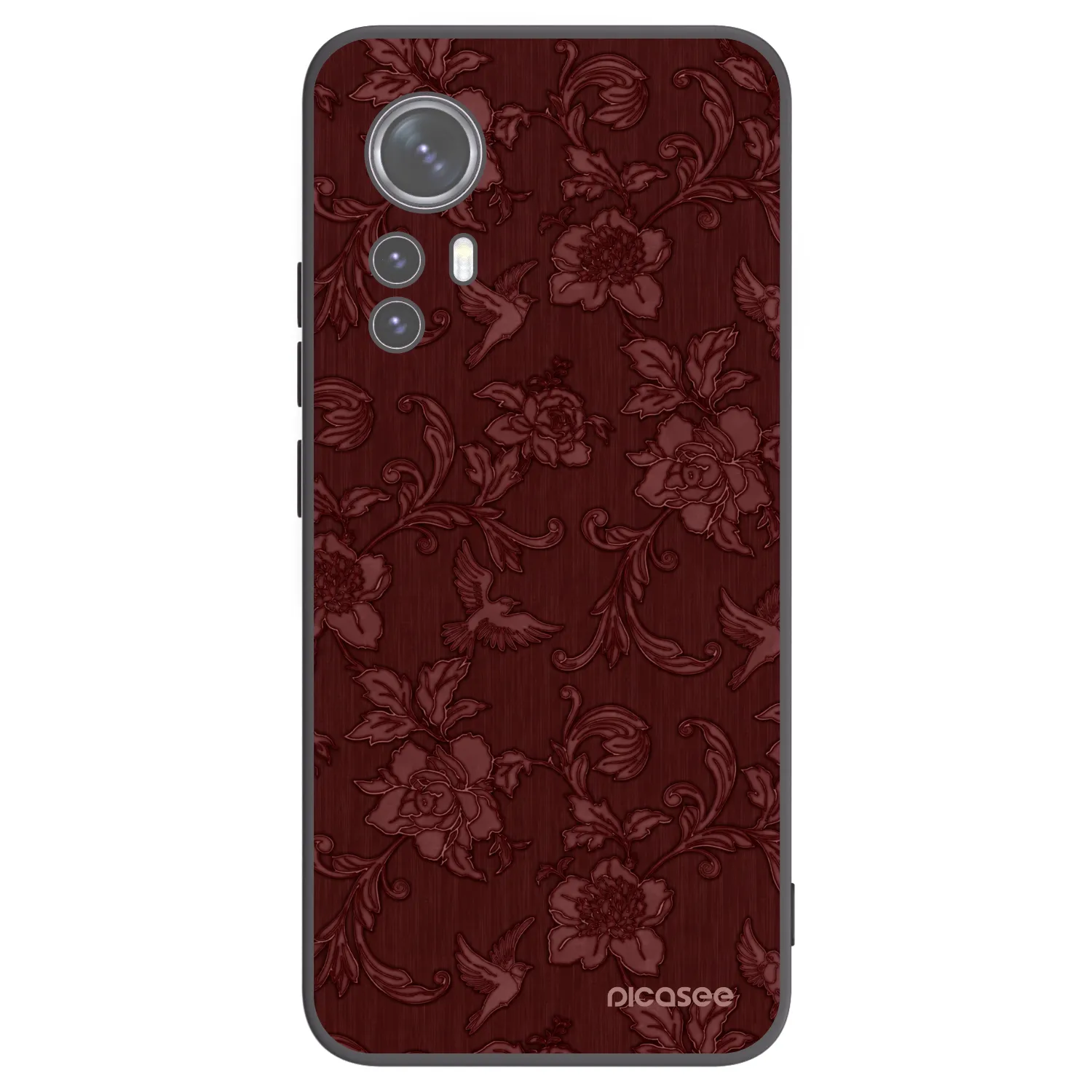 Picasee Xiaomi 12 Hülle - Schwarzes Silikon - Red Elegance