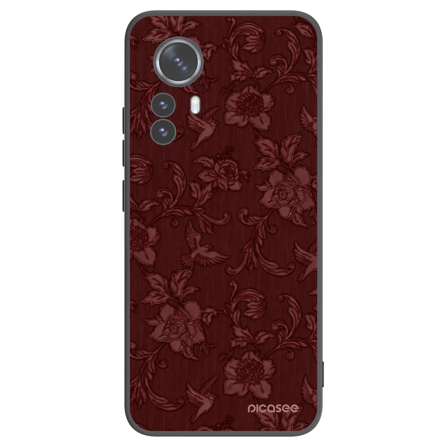 Picasee Xiaomi 12 Pro Hülle - Schwarzes Silikon - Red Elegance